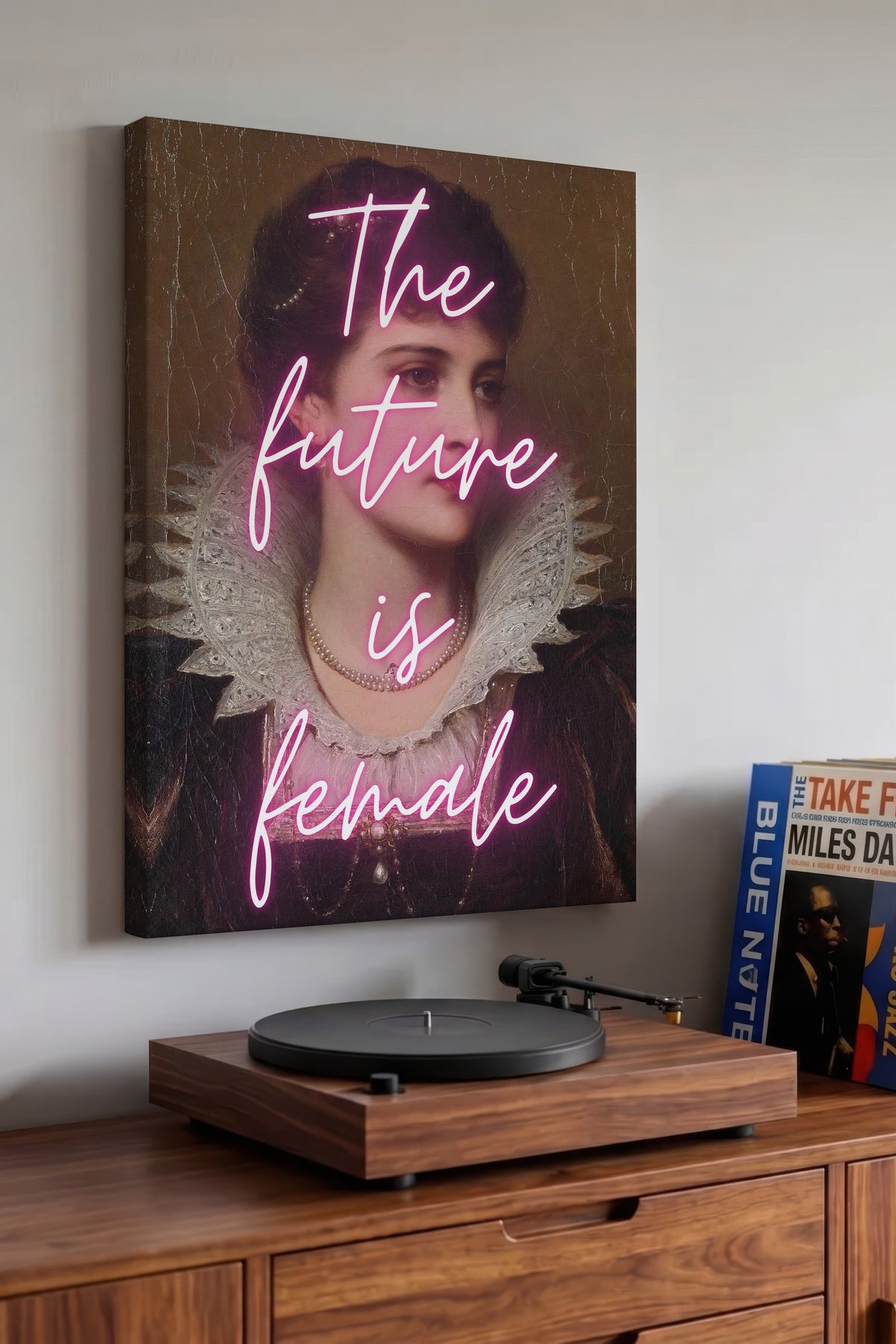 Farklı Tonlarda The future is female Alternatif Sanat Kanvas Tablo