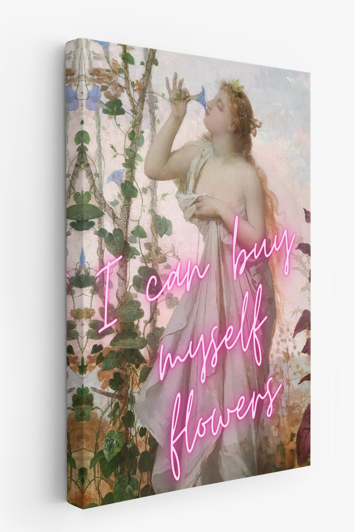 Farklı Tonlarda I can buy myself flowers Alternatif Sanat Kanvas Tablo