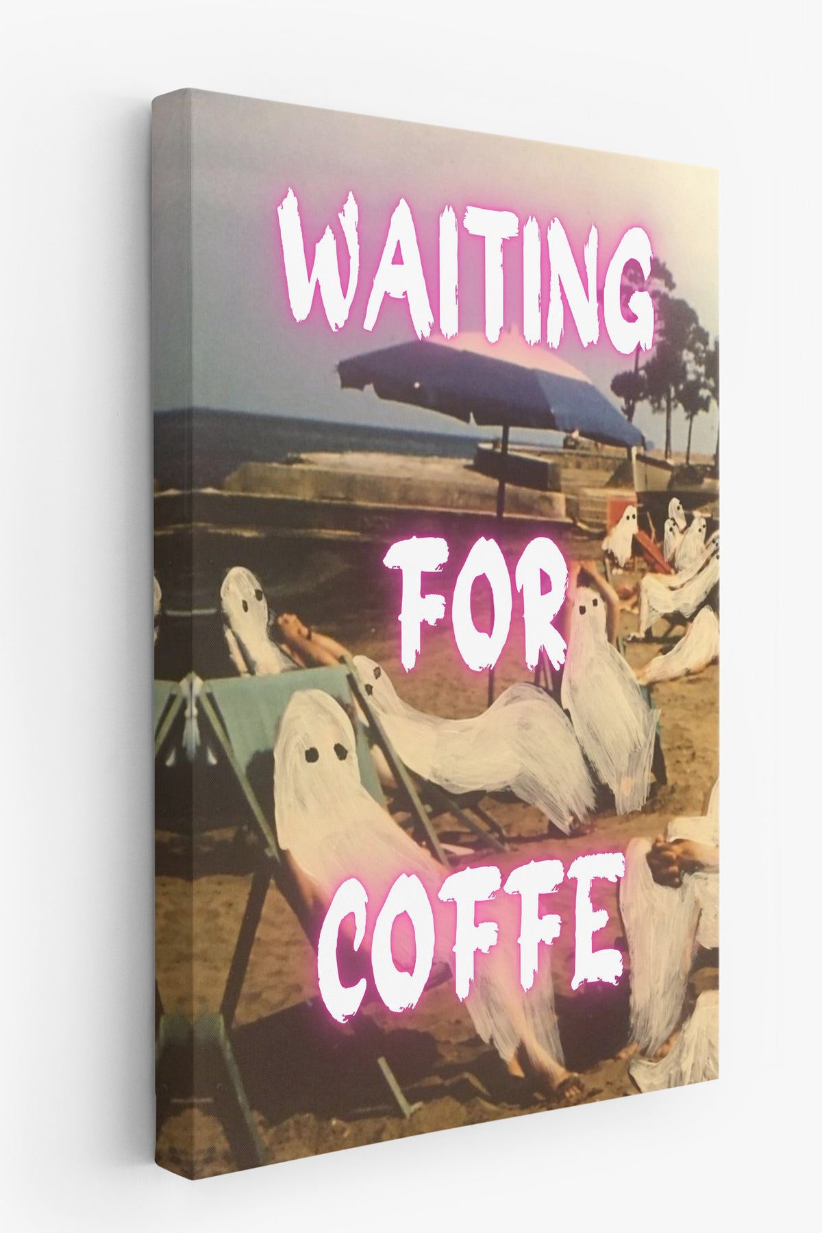 WAITING FOR COFFE Alternatif Sanat Kanvas Tablo