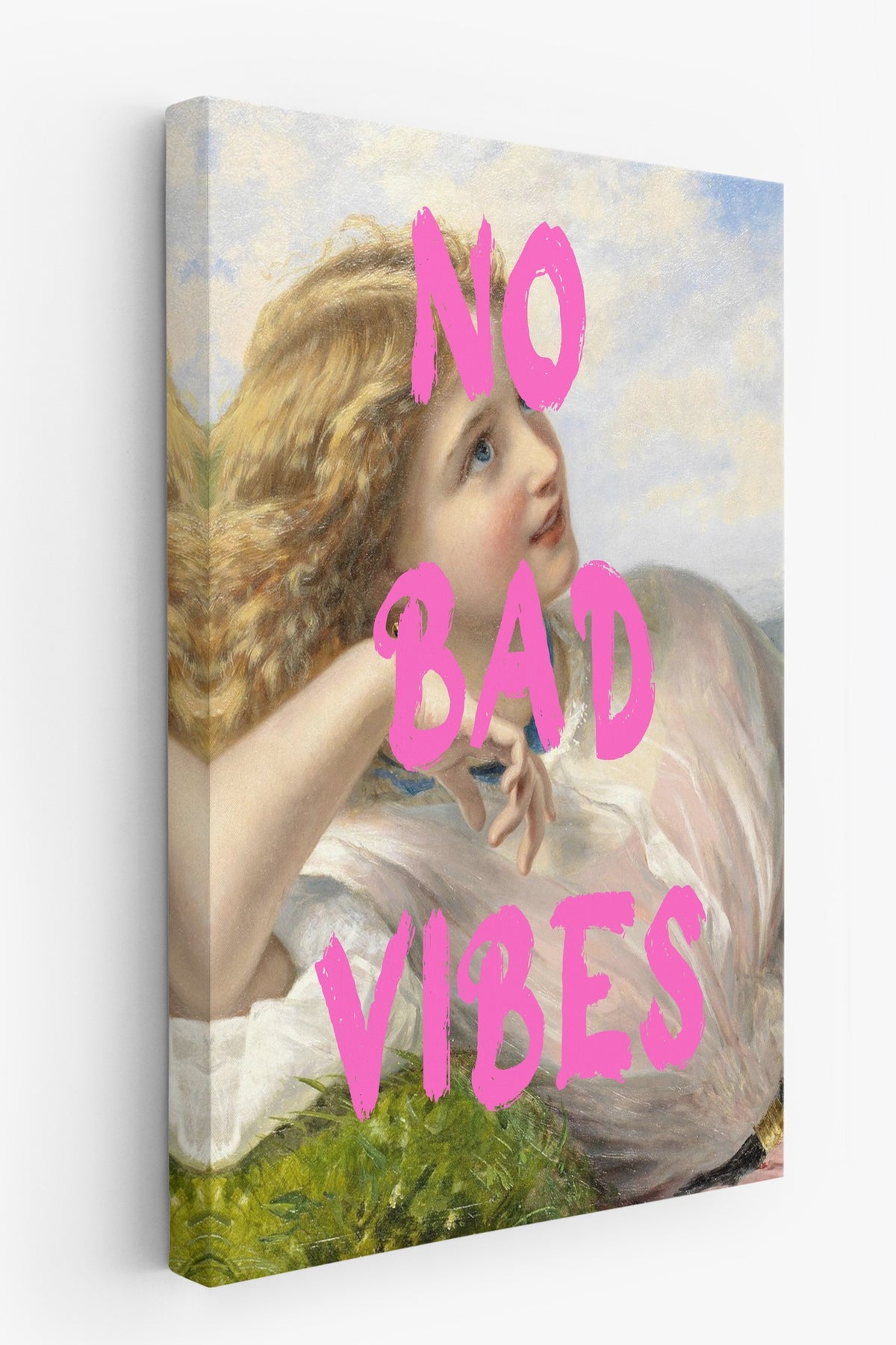 NO BAD VIBES Alternatif Sanat Kanvas Tablo