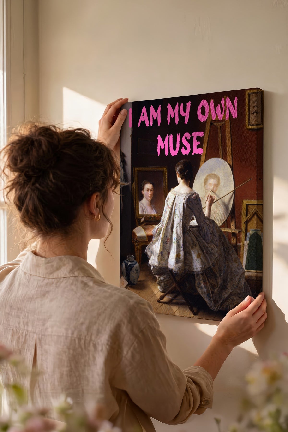 Farklı Tonlarda I AM MY OWN MUSE Alternatif Sanat Kanvas Tablo — NO:105309