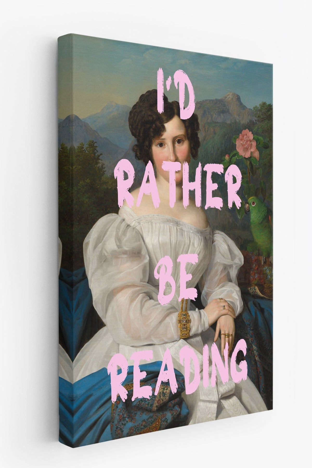 I'D RATHER BE READING Alternatif Sanat Kanvas Tablo