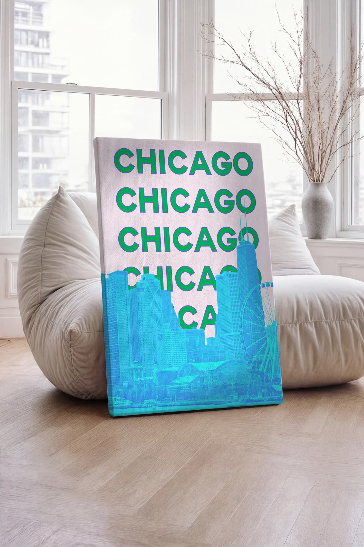 CHICAGO Şehirler ve Ülkeler Kanvas Tablo