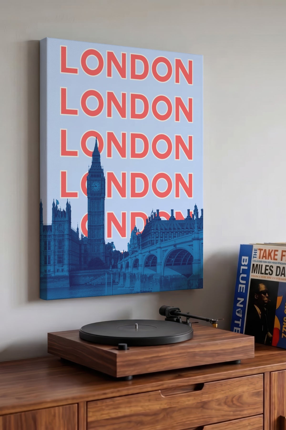 Farklı Tonlarda LONDON Şehirler ve Ülkeler Kanvas Tablo — NO:105367