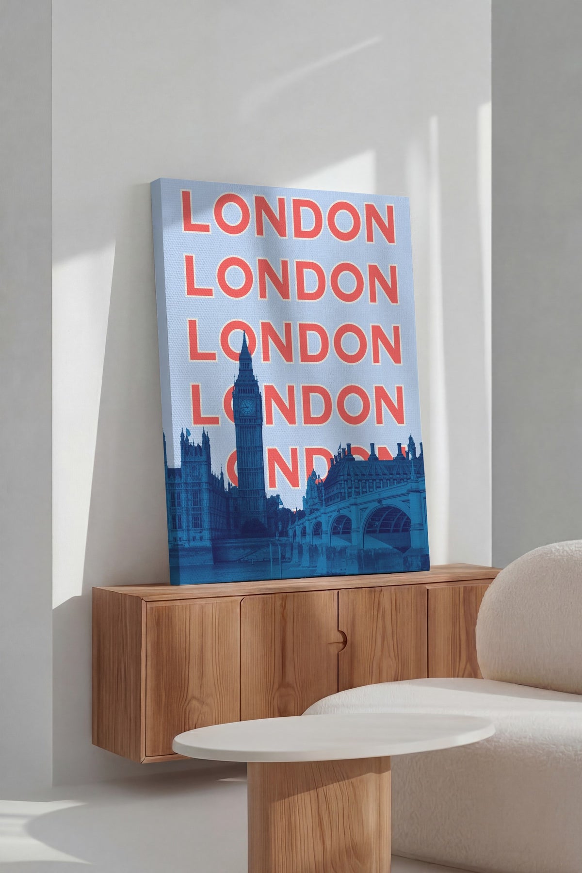 Farklı Tonlarda LONDON Şehirler ve Ülkeler Kanvas Tablo — NO:105367