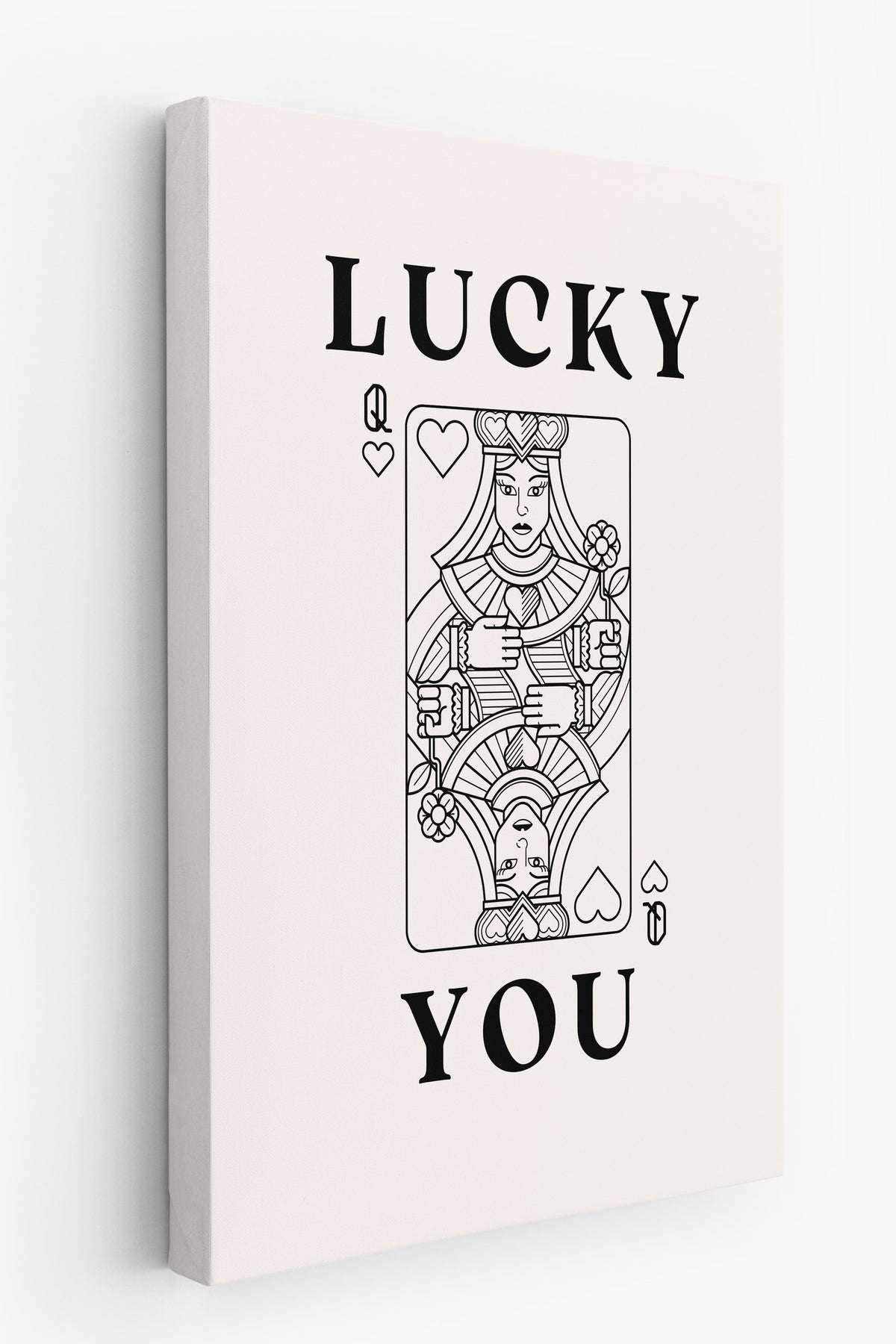 Farklı Tonlarda LUCKY YOU İllüstrasyon Kanvas Tablo — NO:105387