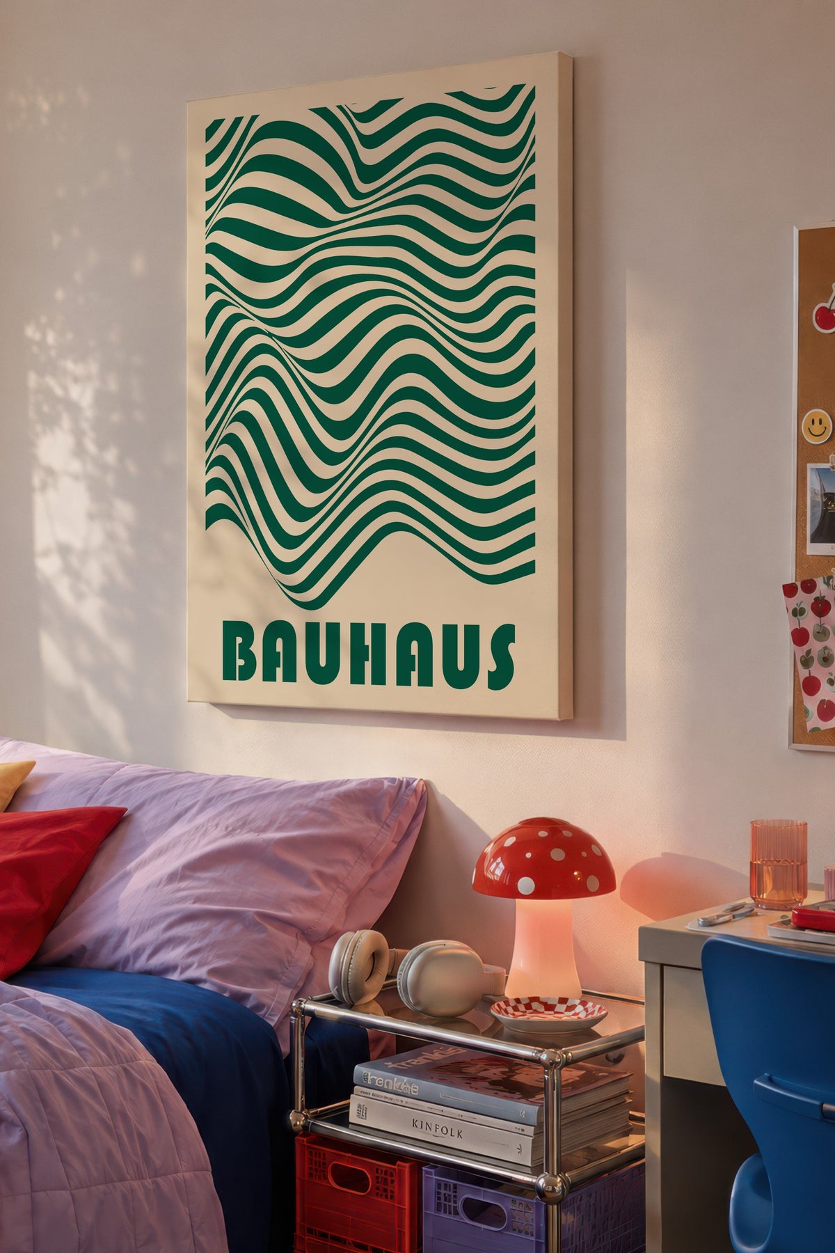 Soft Yeşil Duvar Bauhaus Kanvas Tablo — NO:105465