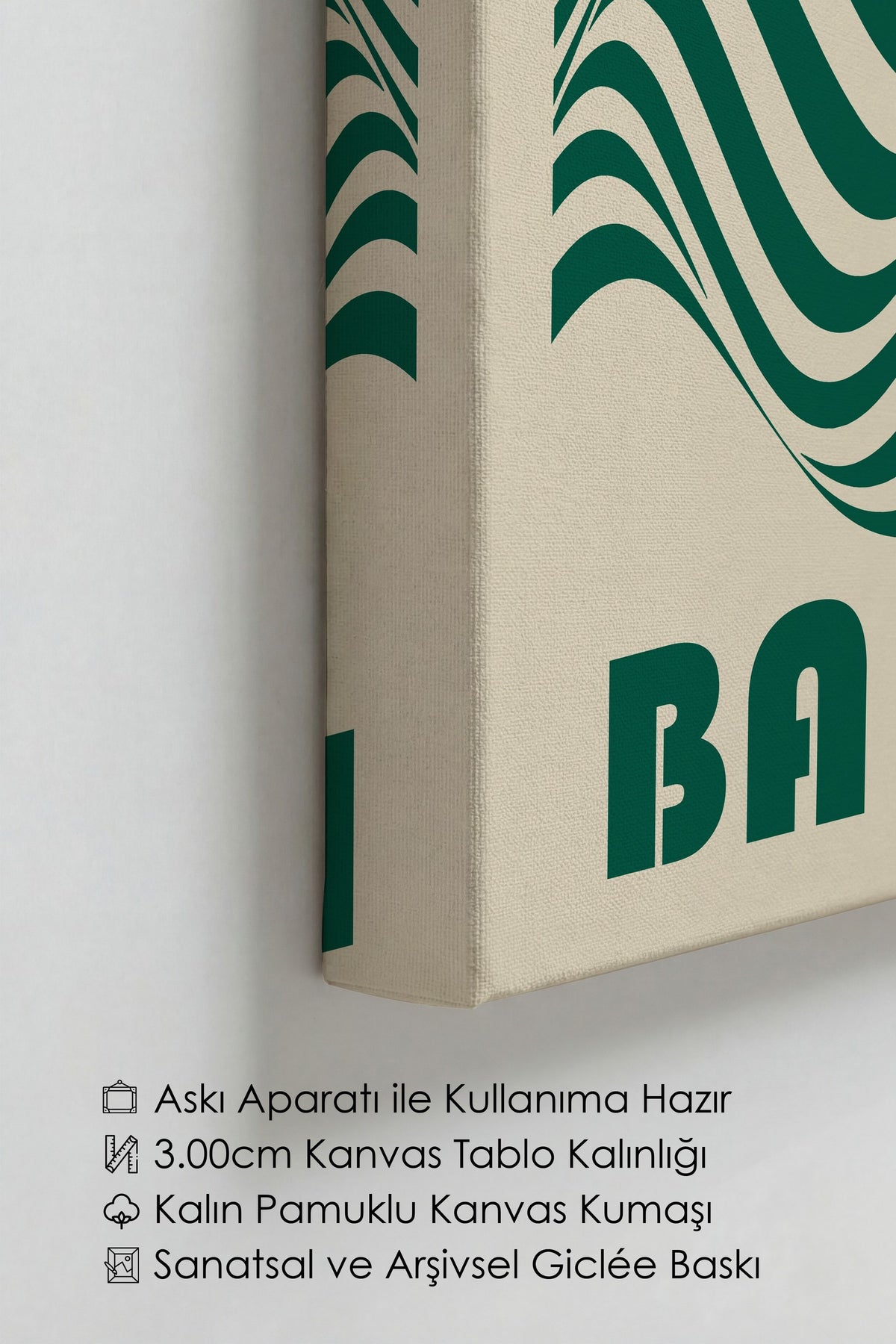 Soft Yeşil Duvar Bauhaus Kanvas Tablo — NO:105465