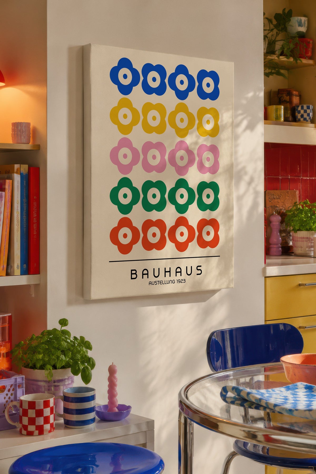 Renkli Duvar Bauhaus Kanvas Tablo — NO:105476