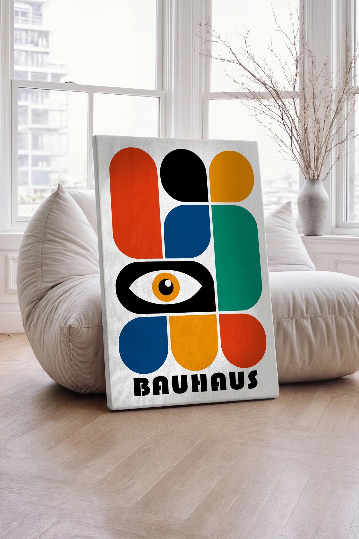 Farklı Tonlarda Bauhaus Kanvas Tablo — NO:105491