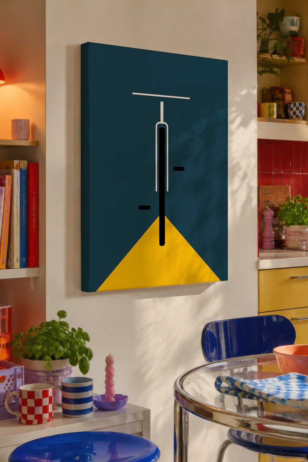 Renkli Duvar Bauhaus Kanvas Tablo — NO:105499