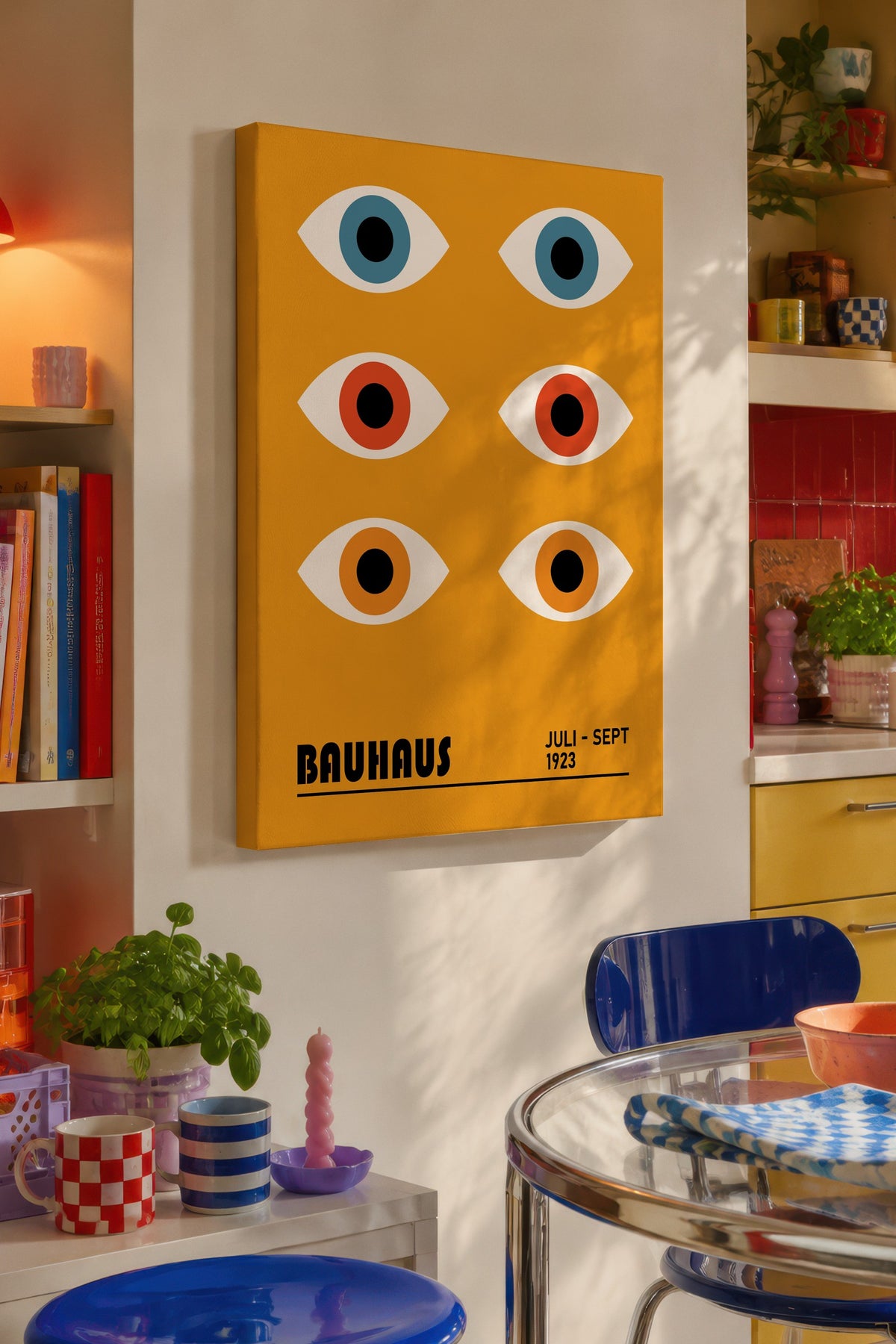 Sarı Duvar Bauhaus Kanvas Tablo