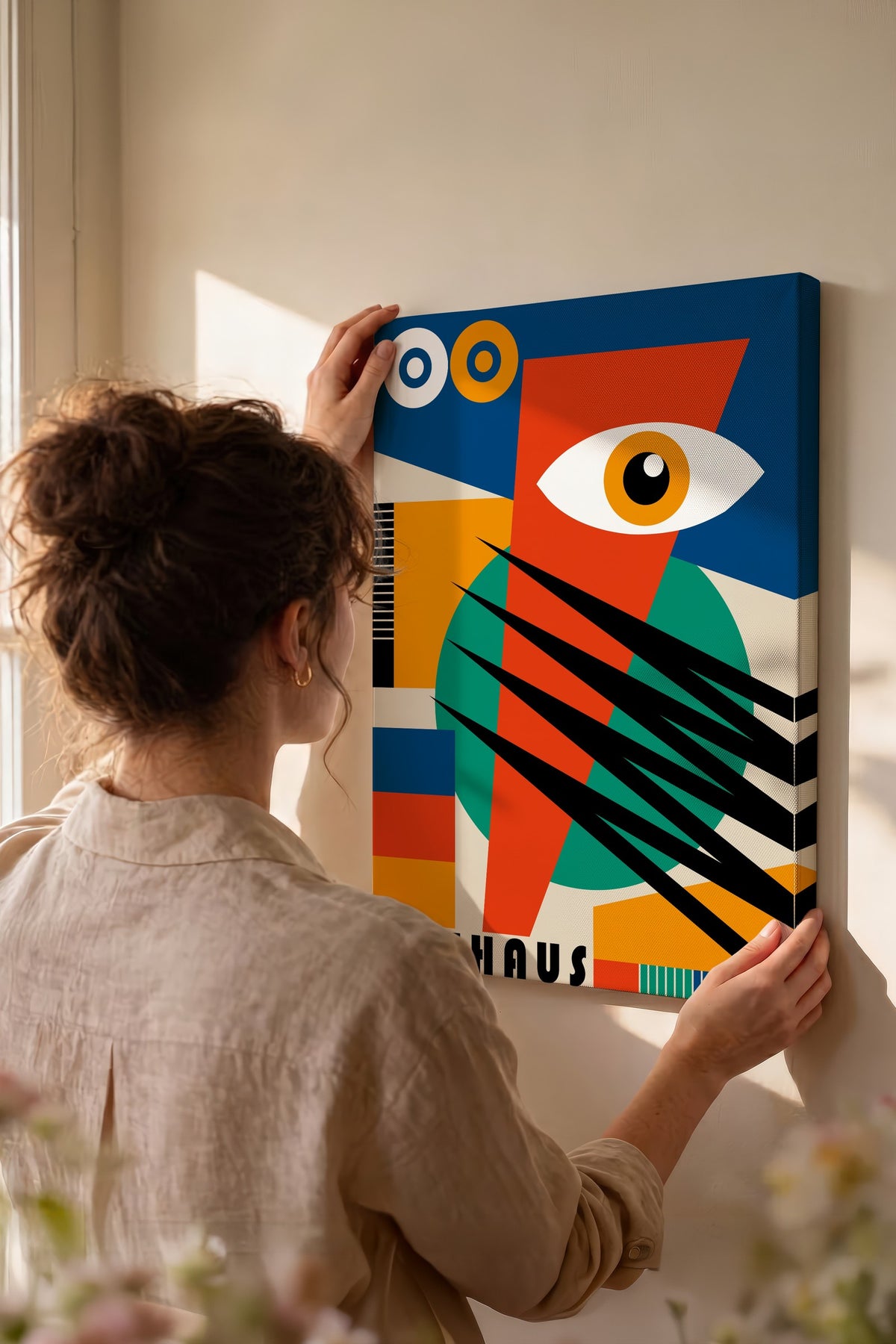 Renkli Duvar Bauhaus Kanvas Tablo — NO:105527
