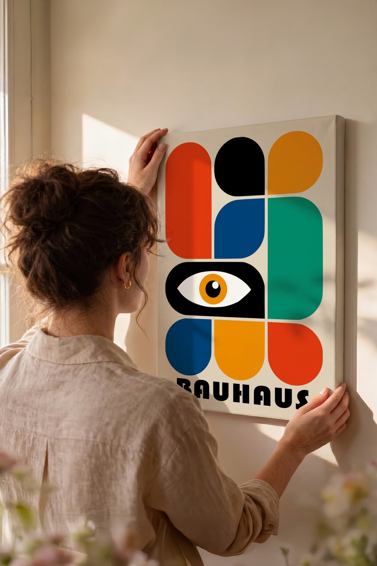 Renkli Duvar Bauhaus Kanvas Tablo — NO:105528