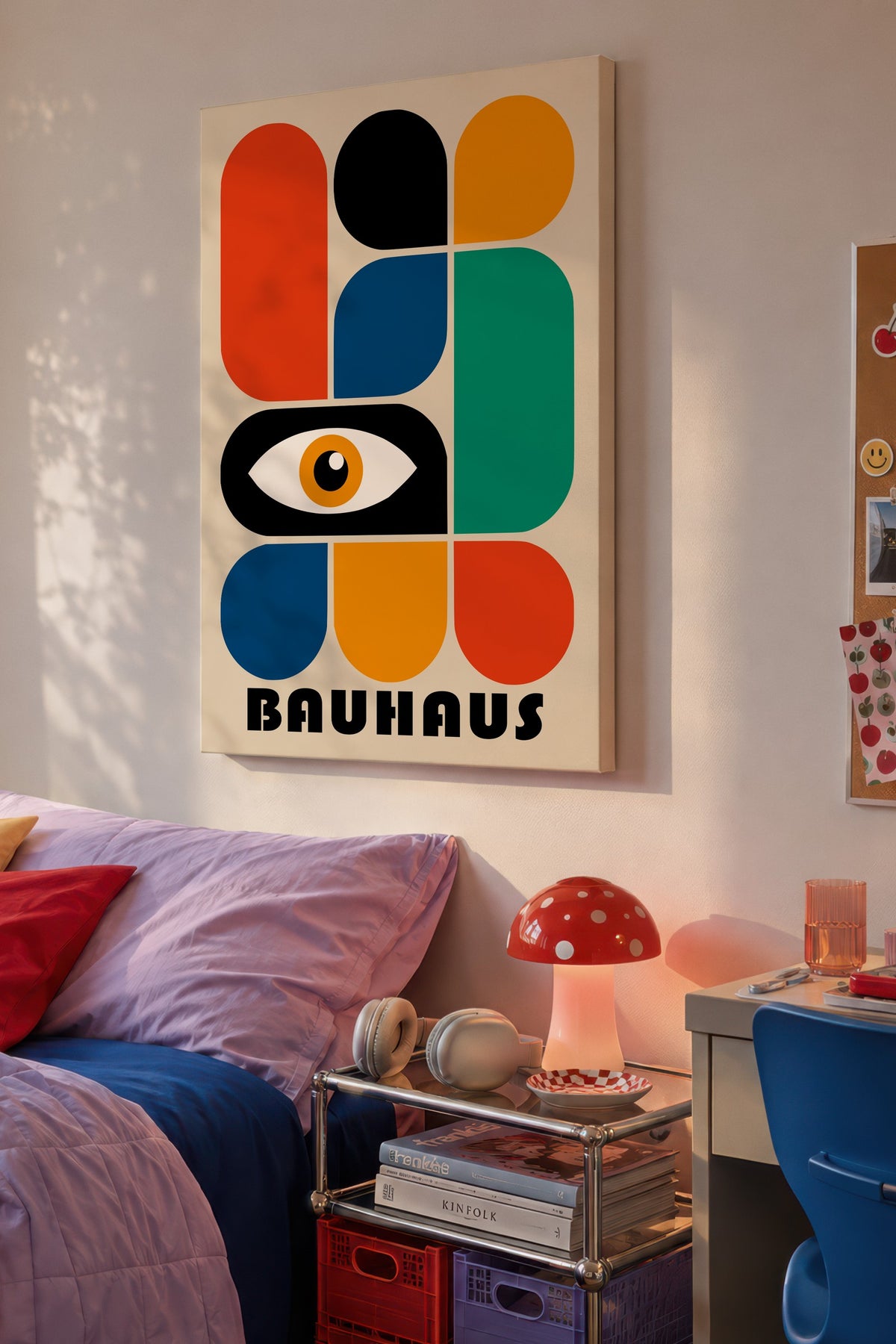 Renkli Duvar Bauhaus Kanvas Tablo — NO:105528