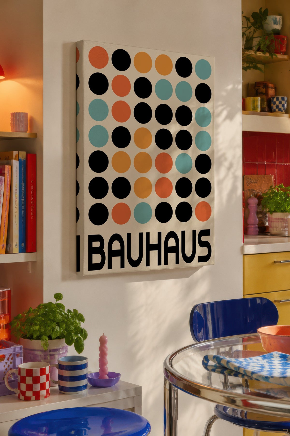 Farklı Tonlarda BAUHAUS Kanvas Tablo — NO:105539
