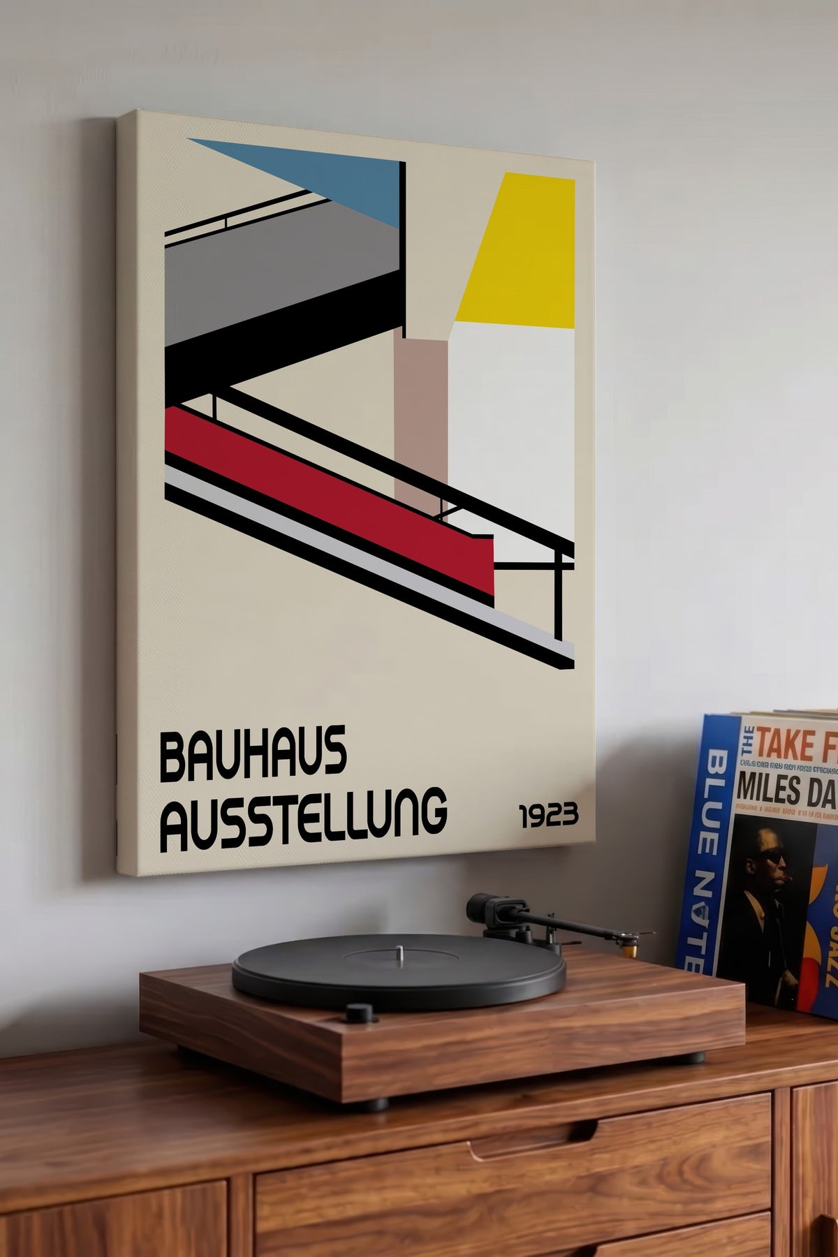 Renkli Duvar Bauhaus Kanvas Tablo