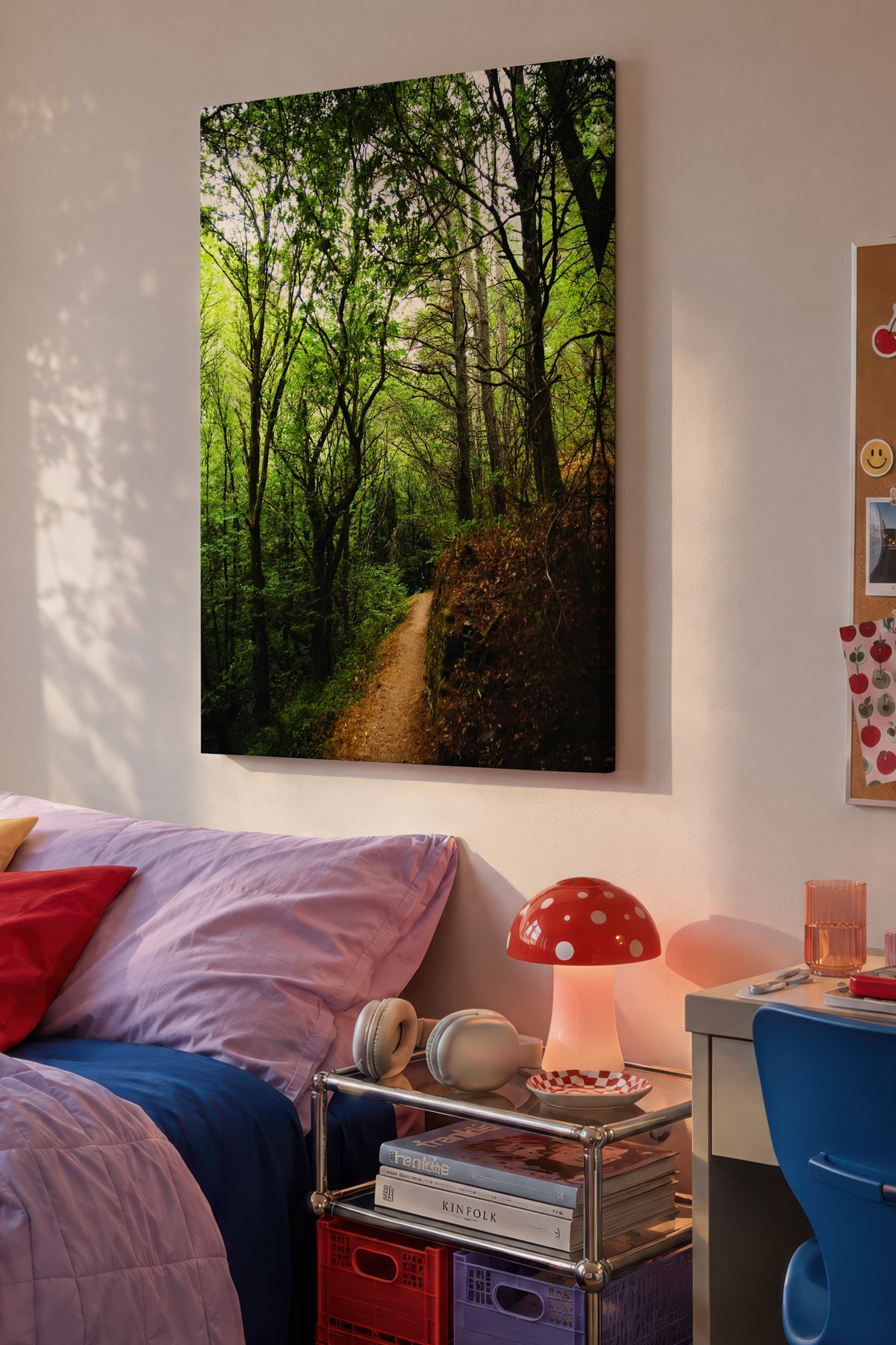 Ormanda Patika Doğa Fotoğraf Kanvas Tablo