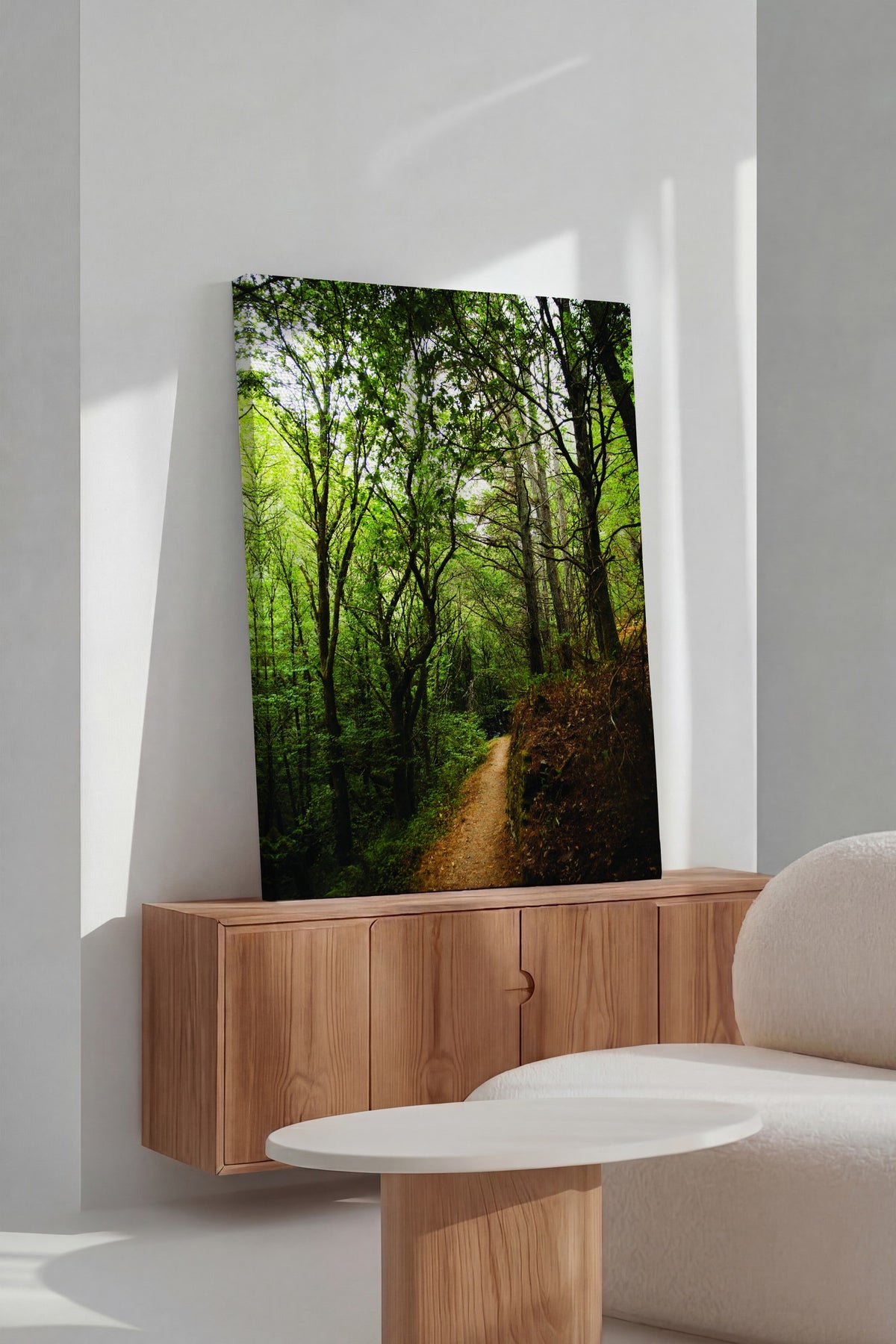 Ormanda Patika Doğa Fotoğraf Kanvas Tablo