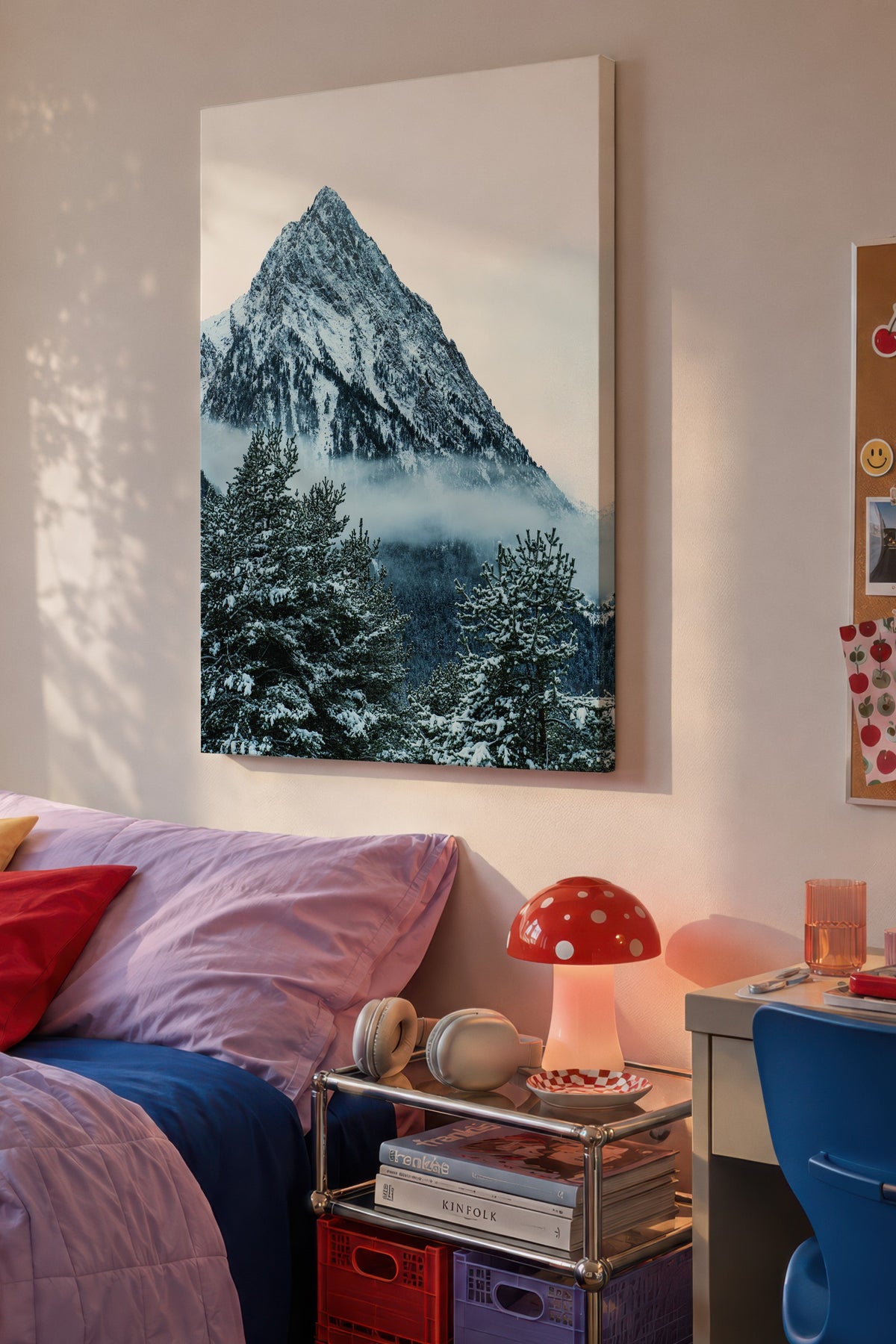 Karlı Dağ Manzarası Doğa Fotoğraf Kanvas Tablo