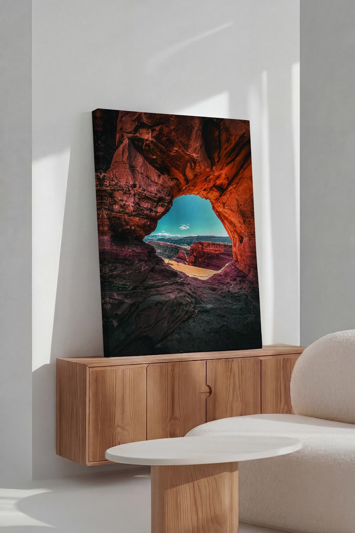 Kaya Oluşumunda Manzara Fotoğraf Kanvas Tablo