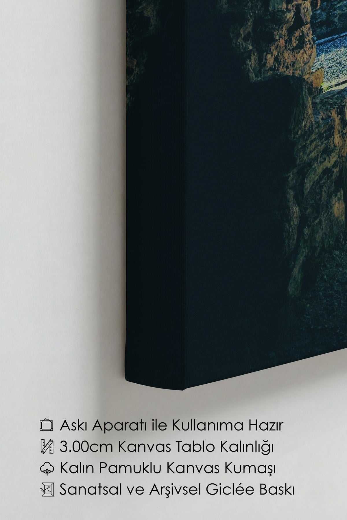 Kayalık Peyzaj Manzarası Fotoğraf Kanvas Tablo