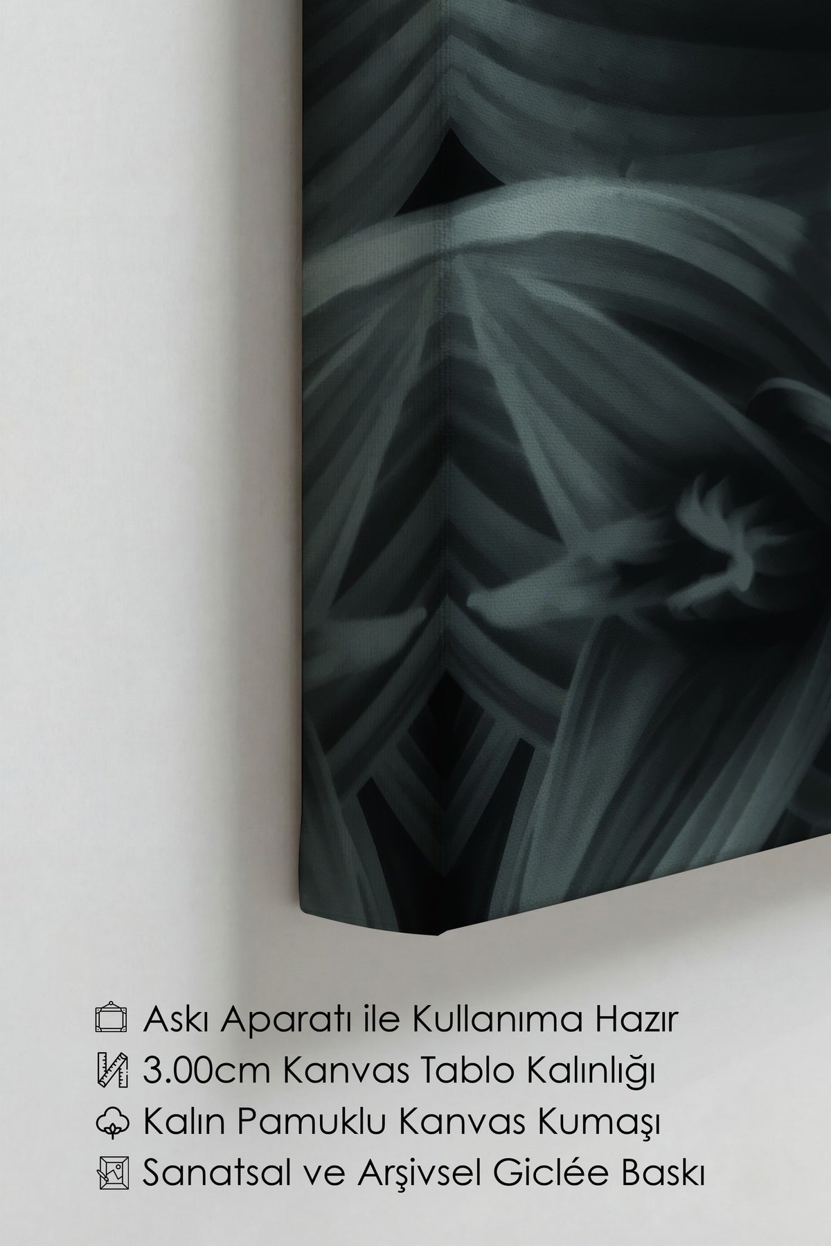 Soyut Çiçek Deseni Fotoğraf Kanvas Tablo