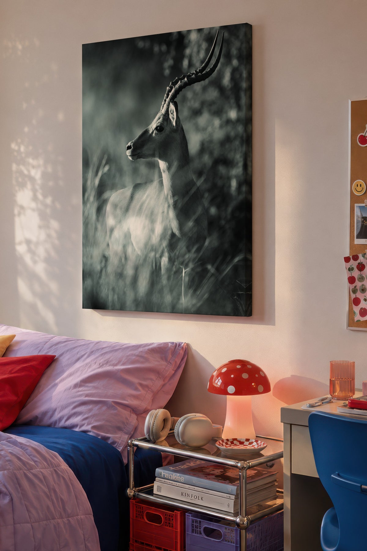 Antilop Portresi Fotoğraf Kanvas Tablo
