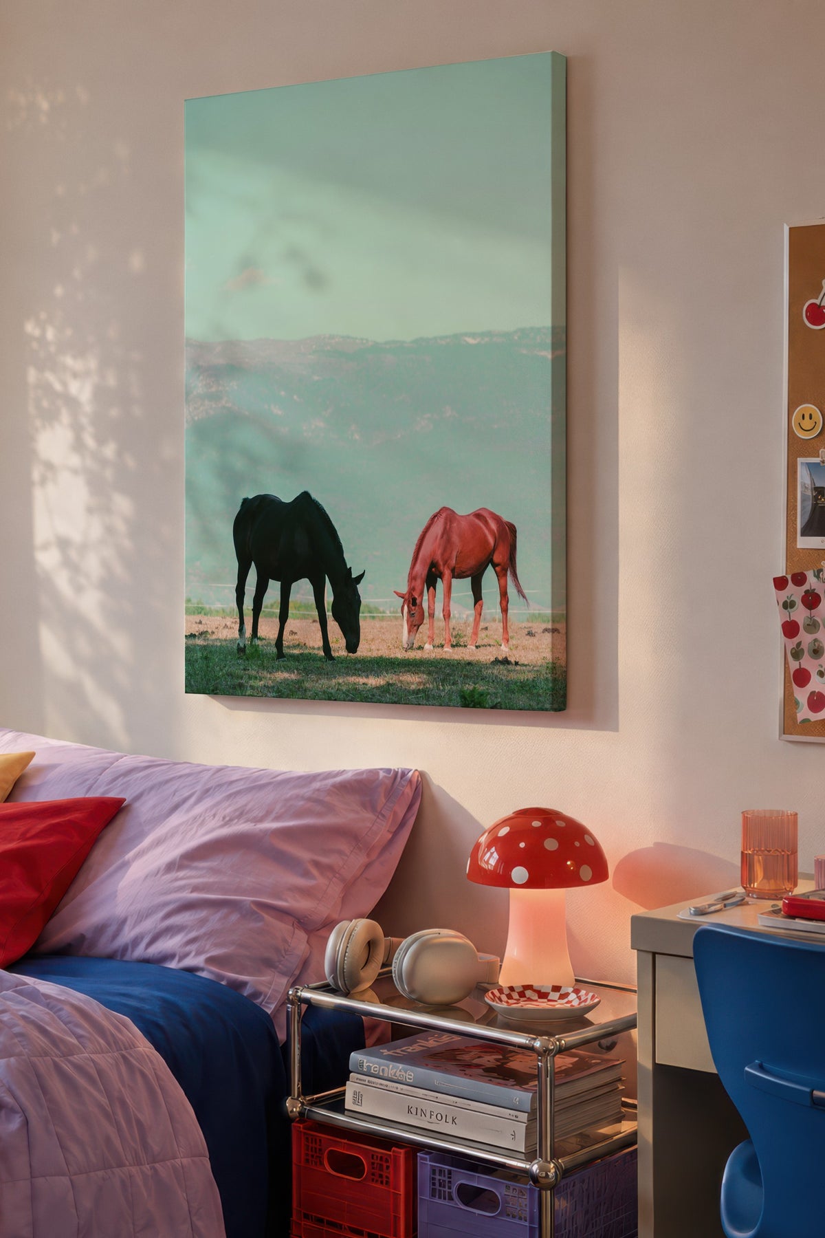 Doğada Atlar Fotoğraf Kanvas Tablo