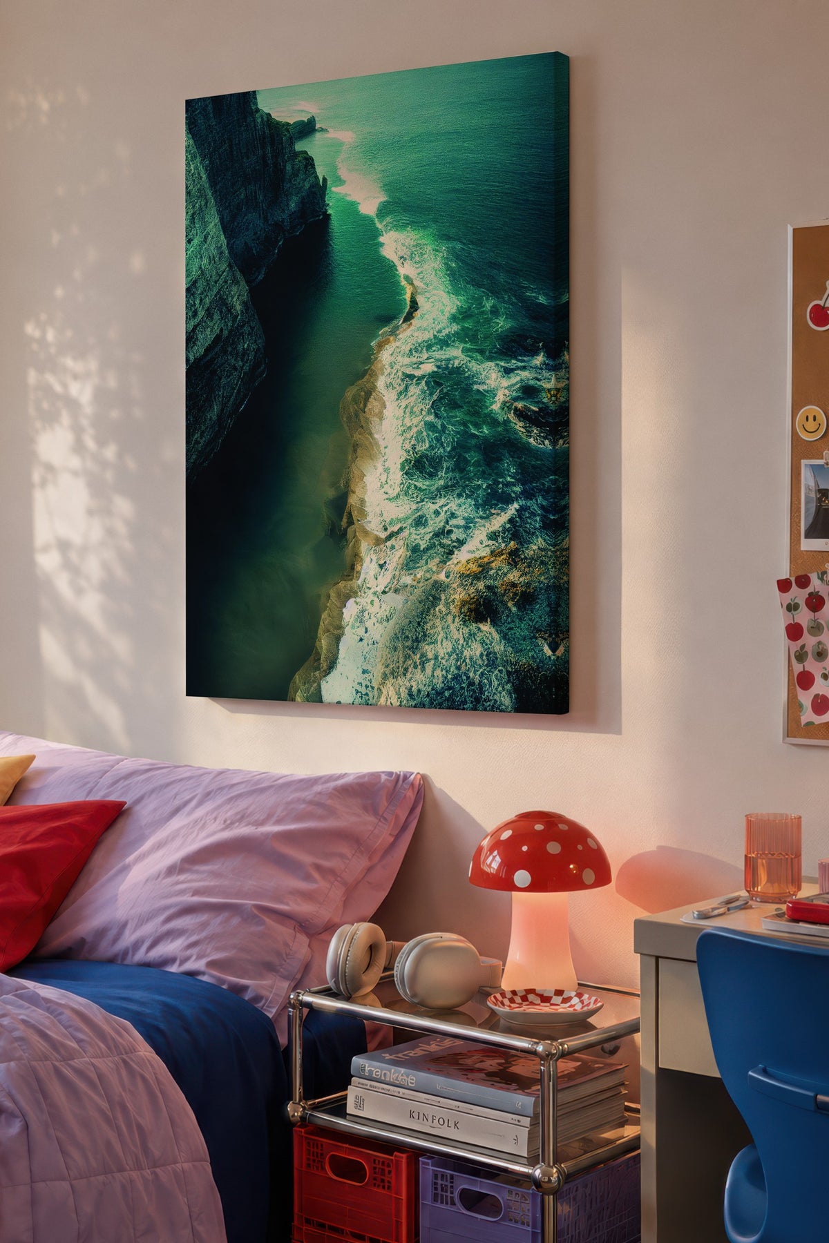Sahil ve Kayalık Manzarası Fotoğraf Kanvas Tablo