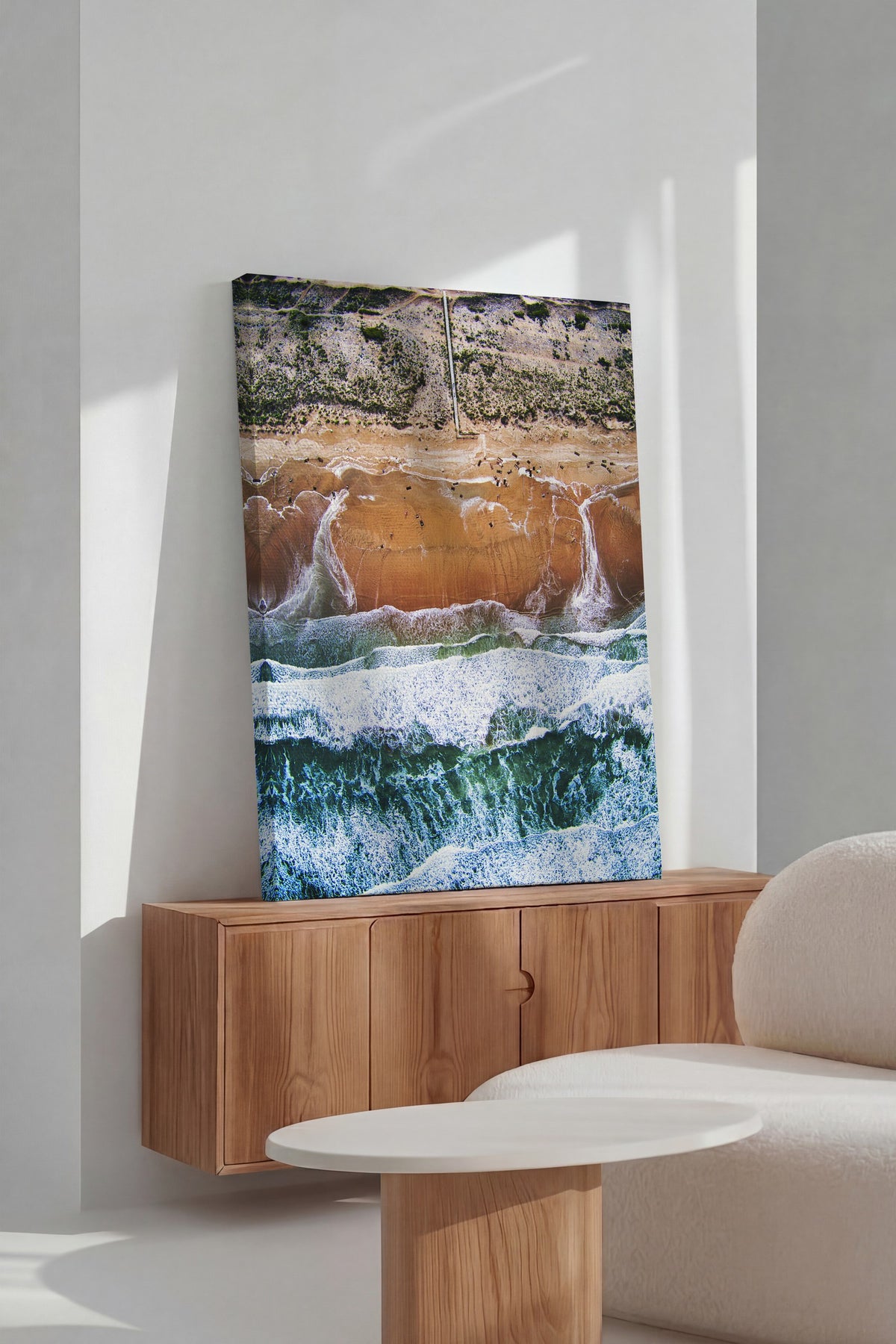 Deniz Kıyı Şeridi Fotoğraf Kanvas Tablo