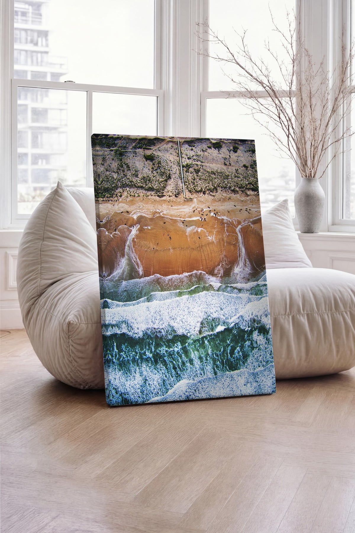 Deniz Kıyı Şeridi Fotoğraf Kanvas Tablo