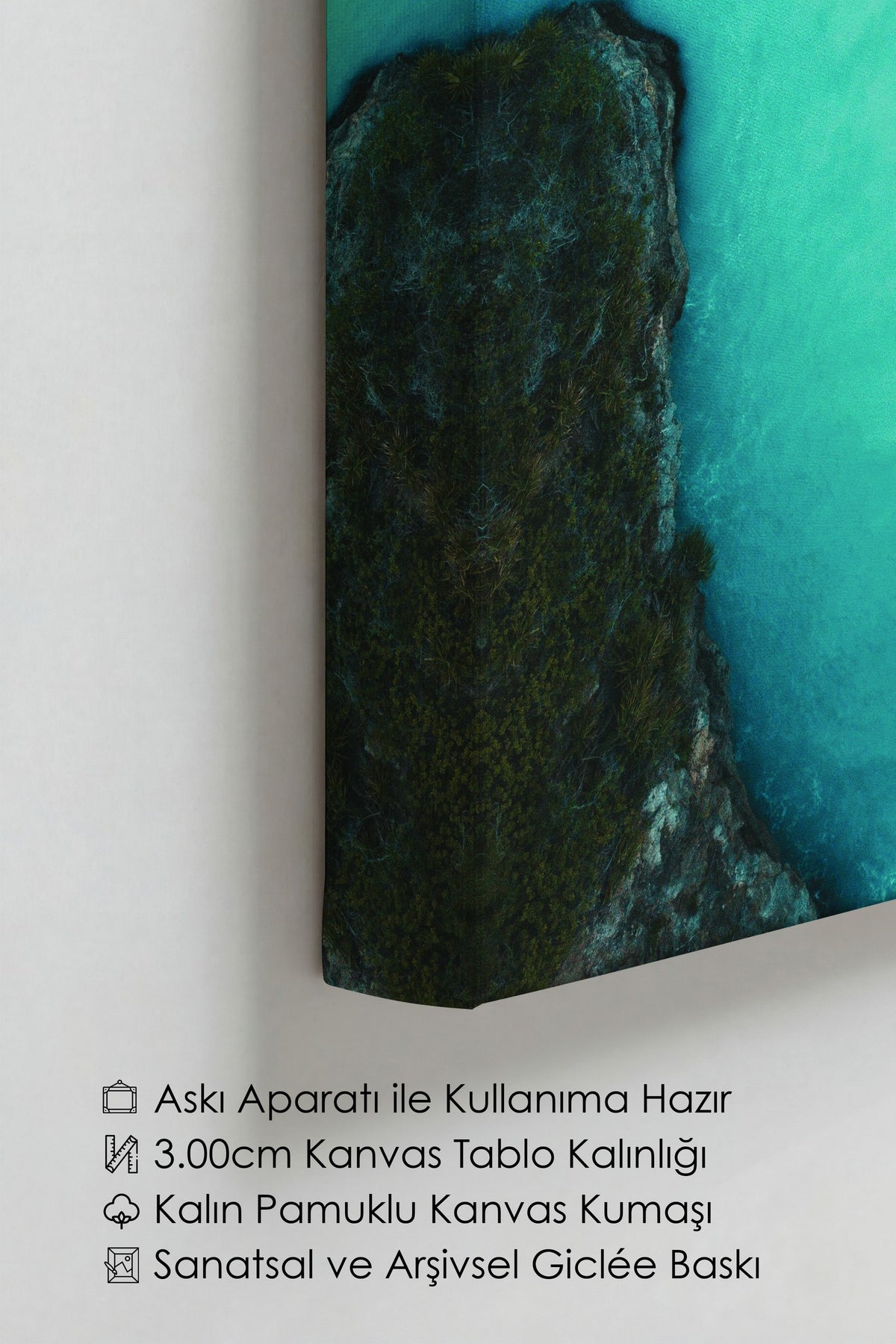Kıyı ve Deniz Dalga Manzarası Fotoğraf Kanvas Tablo