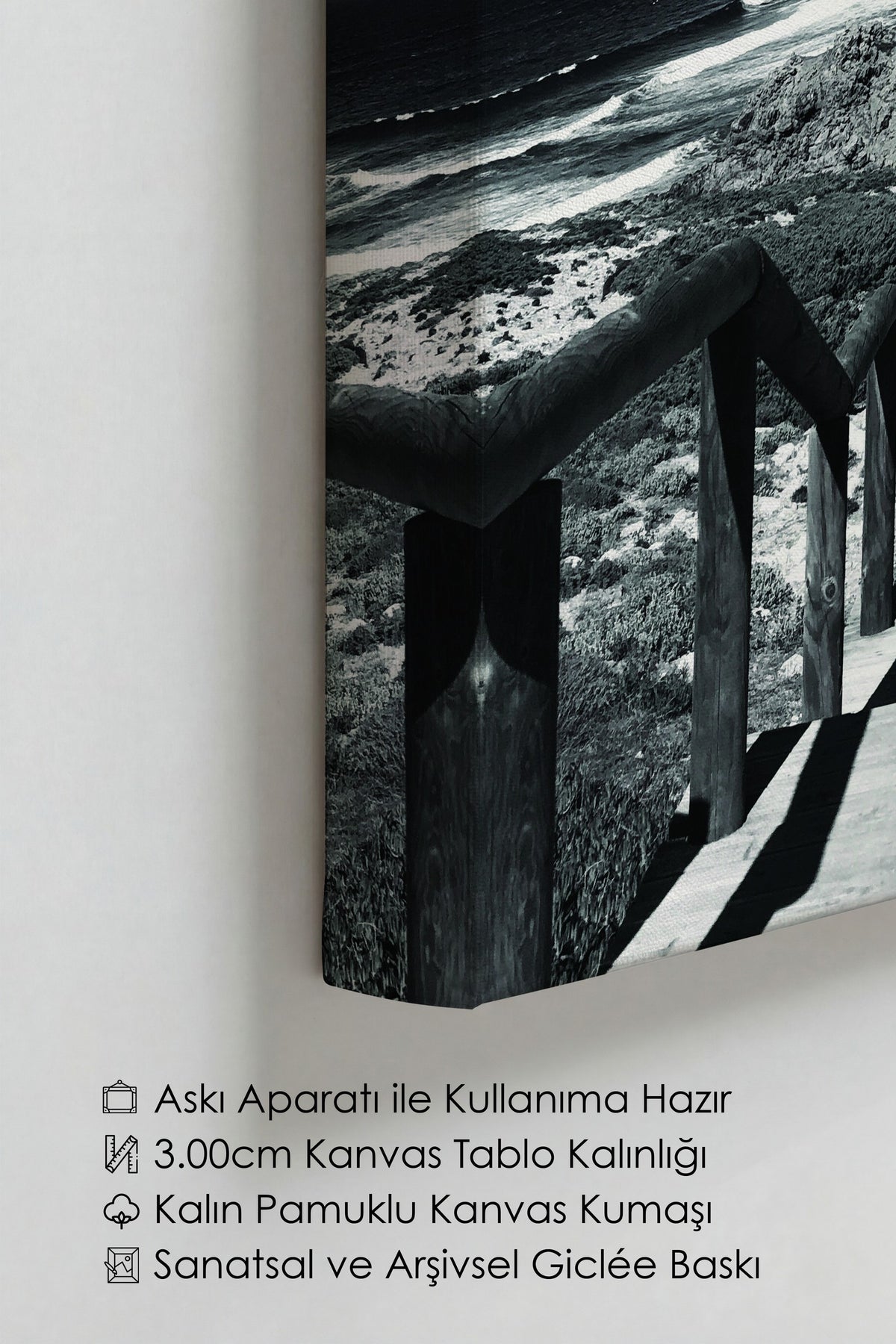 Uçsuz Bucaksız Kıyı Merdivenleri Fotoğraf Kanvas Tablo