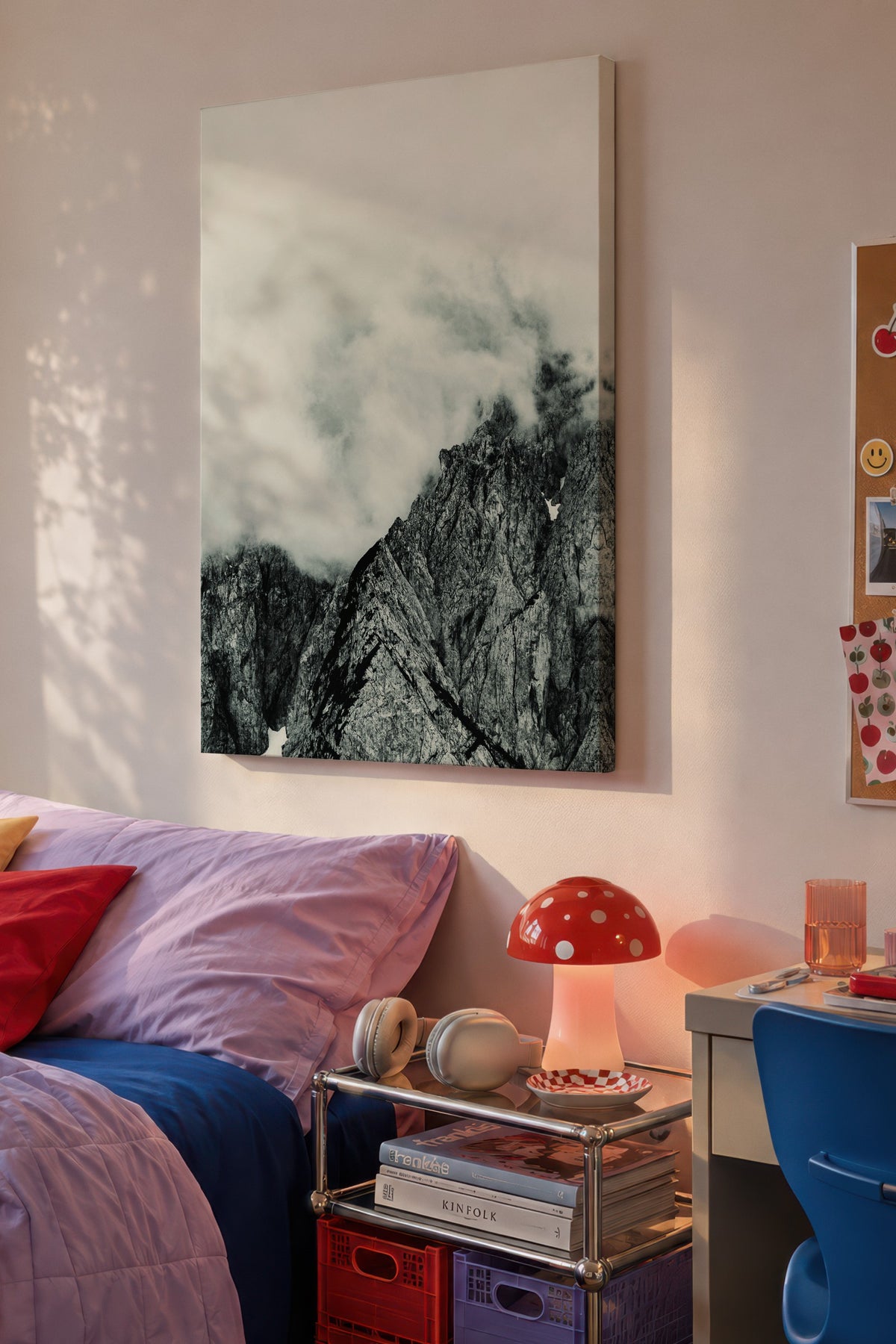 Bulutlarla Örtülü Dağ Fotoğraf Kanvas Tablo