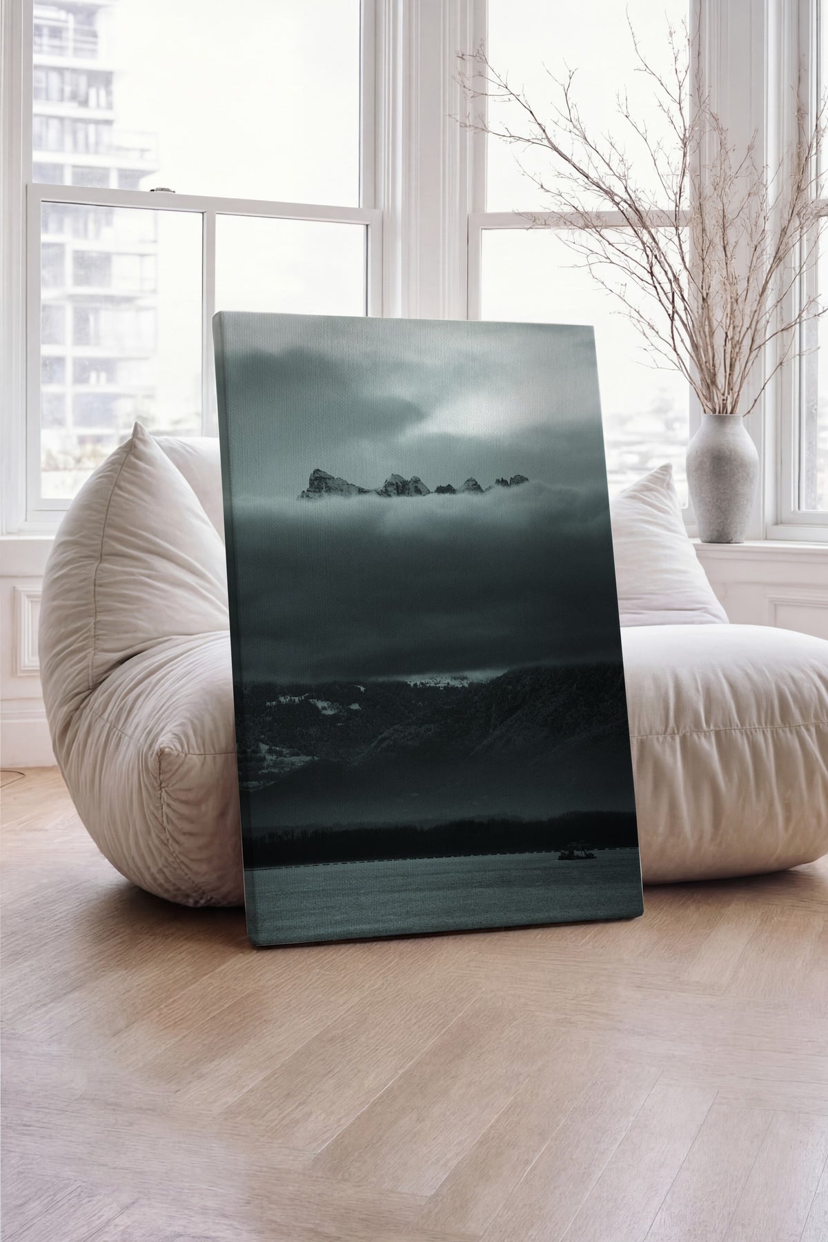 Dağlar ve Bulutlar Fotoğraf Kanvas Tablo