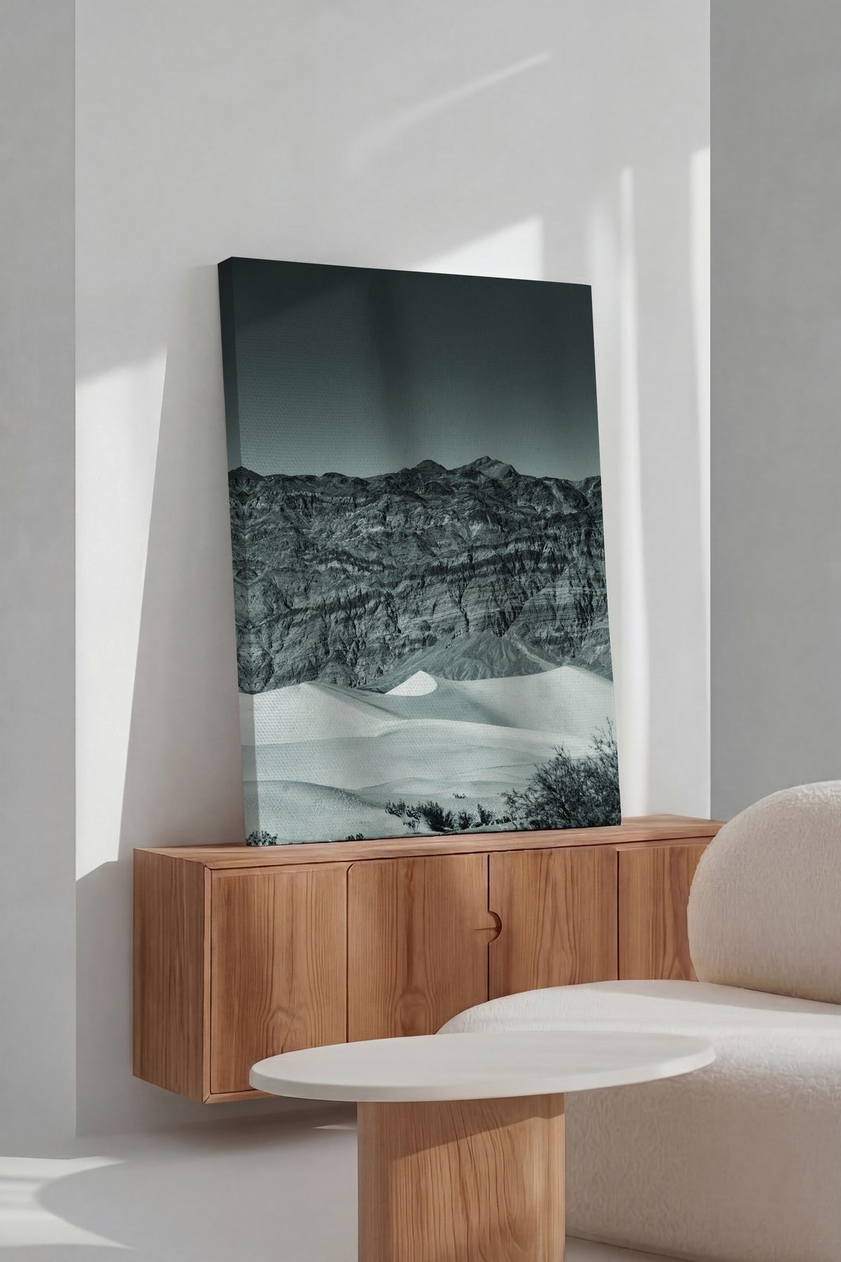 Dağ ve Kumul Manzarası Fotoğraf Kanvas Tablo