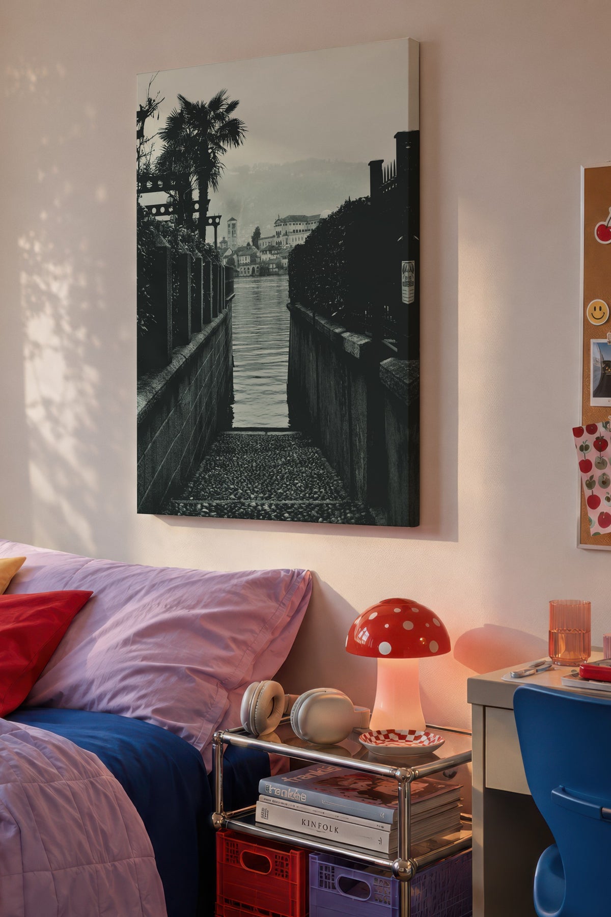 Göl Kıyısı Manzarası Fotoğraf Kanvas Tablo