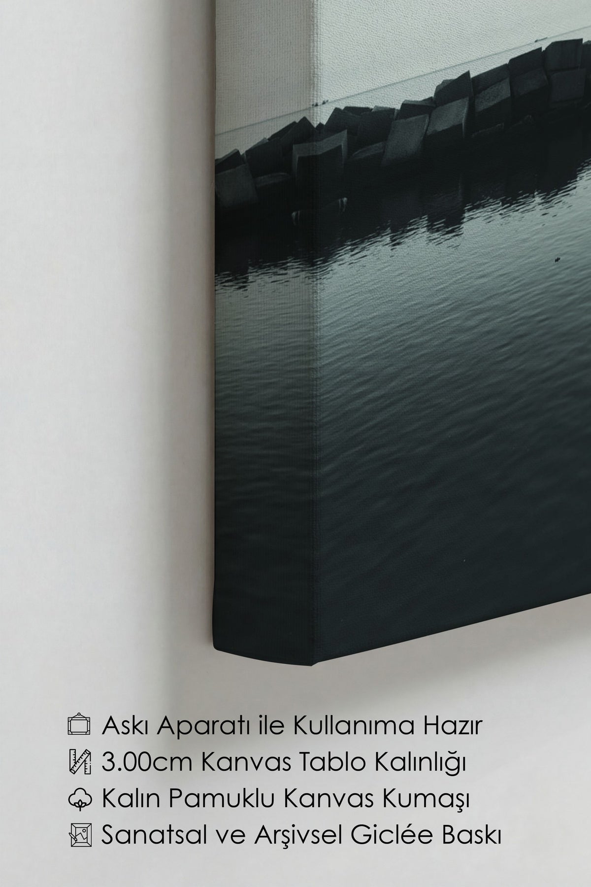 Deniz Manzarası ve Kayık Fotoğraf Kanvas Tablo