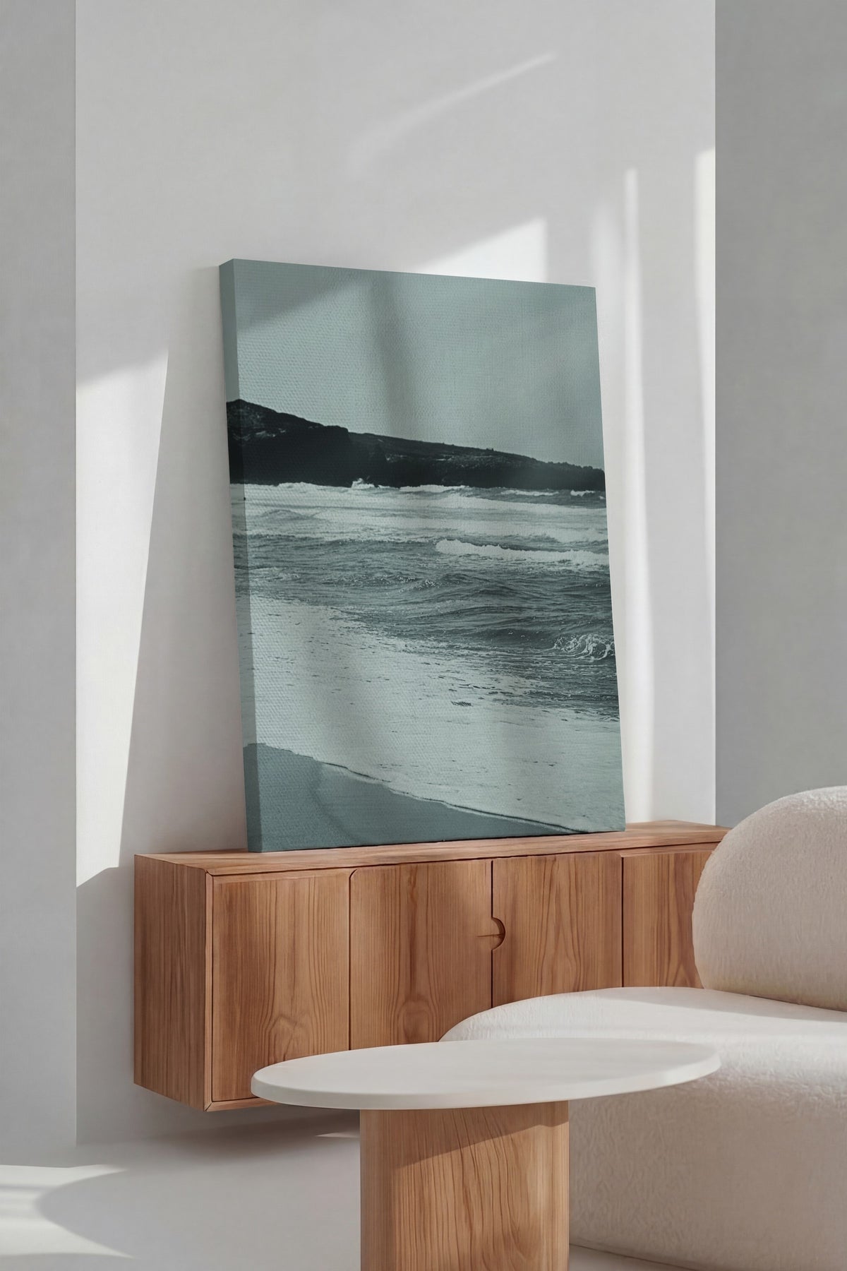 Kıyı ve Dalga Fotoğraf Kanvas Tablo