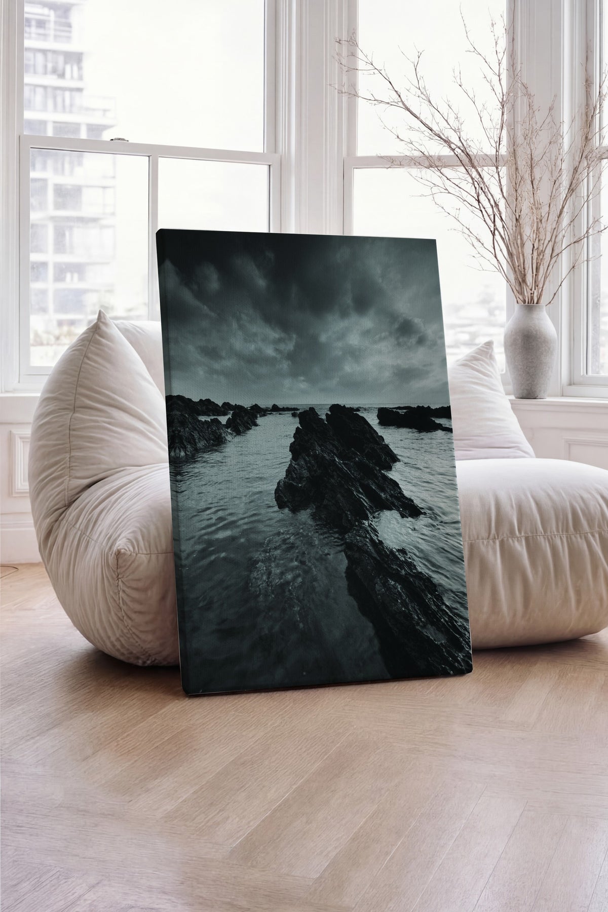 Kaya Formasyonları ve Bulutlar Fotoğraf Kanvas Tablo