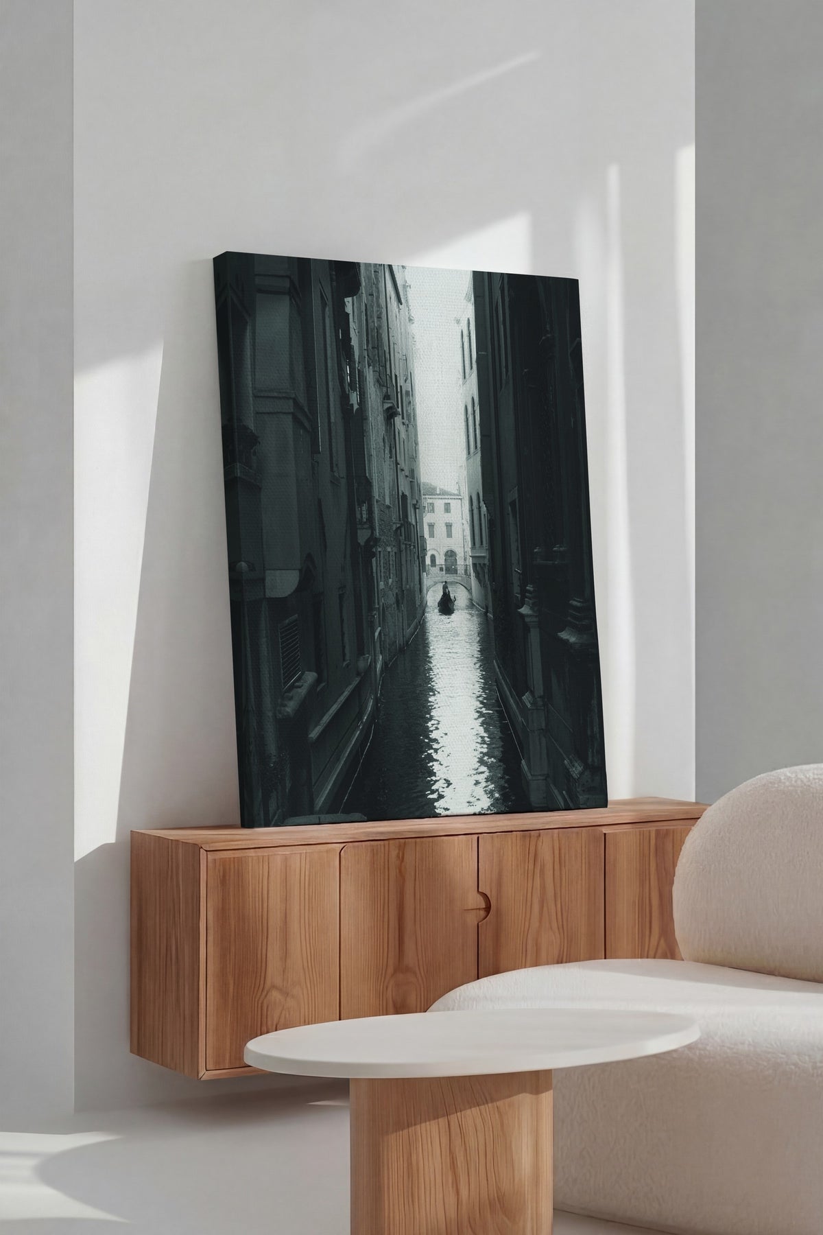Venedik Kanalı Manzarası Fotoğraf Kanvas Tablo