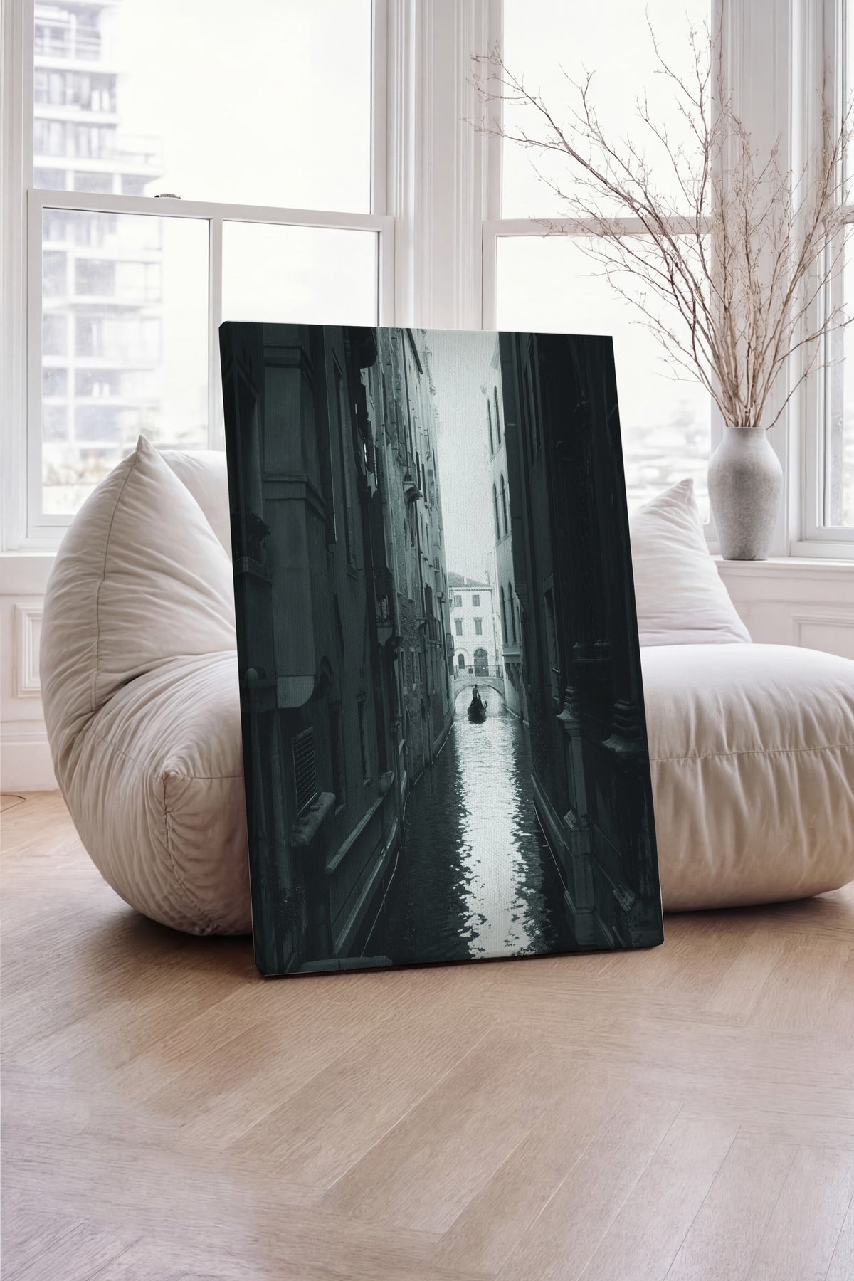 Venedik Kanalı Manzarası Fotoğraf Kanvas Tablo