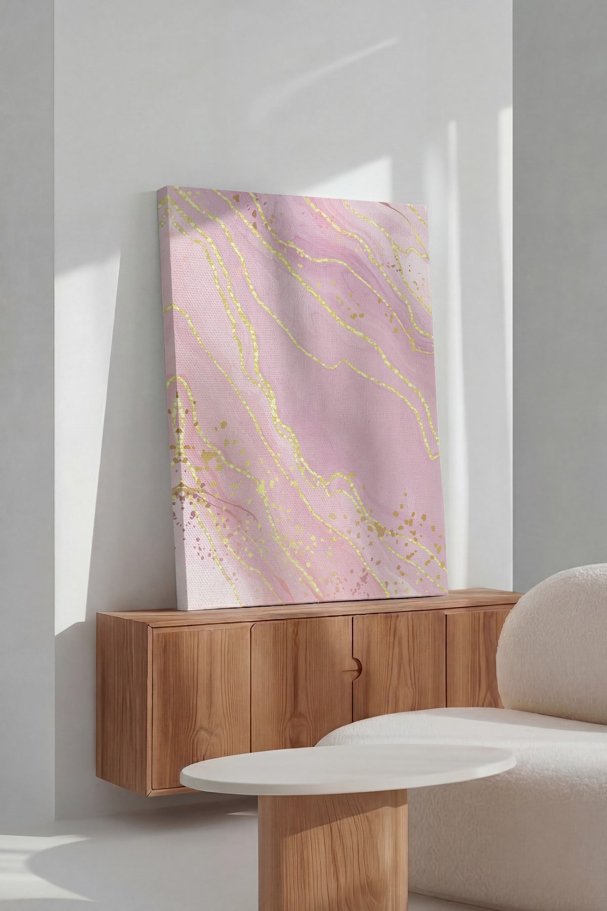 Soyut Altın Detaylı Desen Maximalist Kanvas Tablo