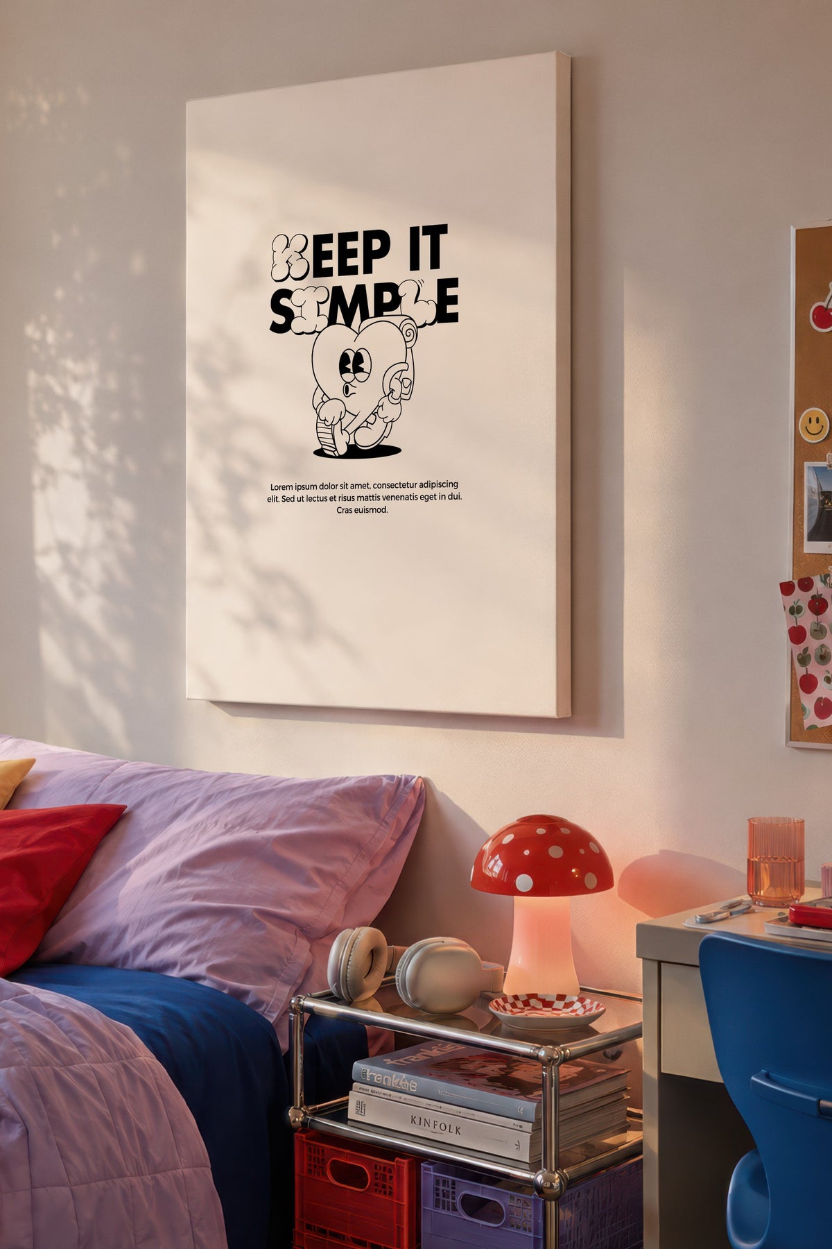 KEEP IT SIMPLE Maximalist Kanvas Tablo