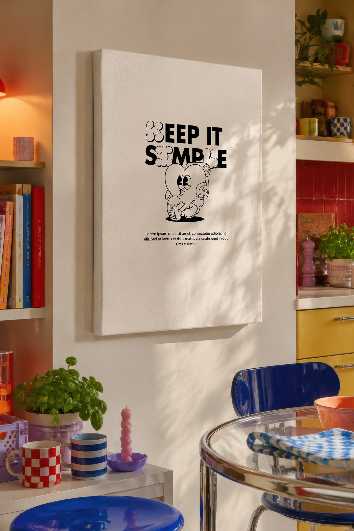 KEEP IT SIMPLE Maximalist Kanvas Tablo