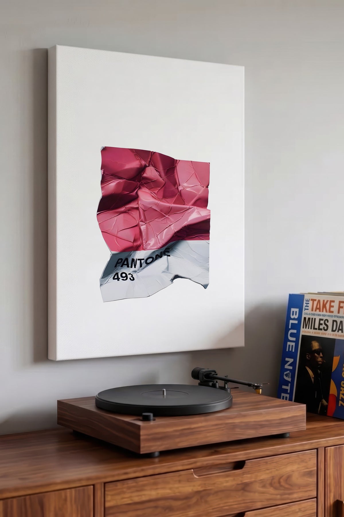 Pantone 493 Maximalist Kanvas Tablo