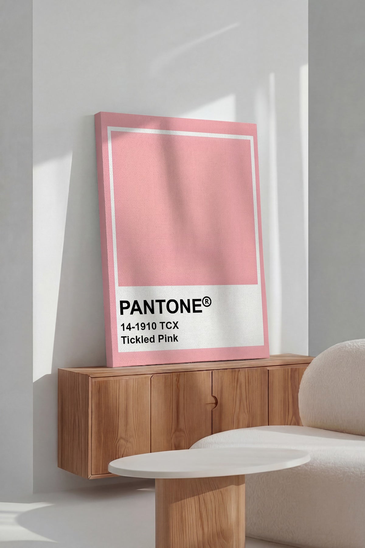 PANTONE 14-1910 TCX Tickled Pink Maximalist Kanvas Tablo