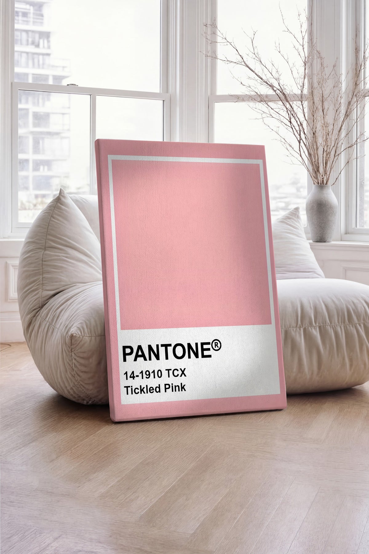 PANTONE 14-1910 TCX Tickled Pink Maximalist Kanvas Tablo