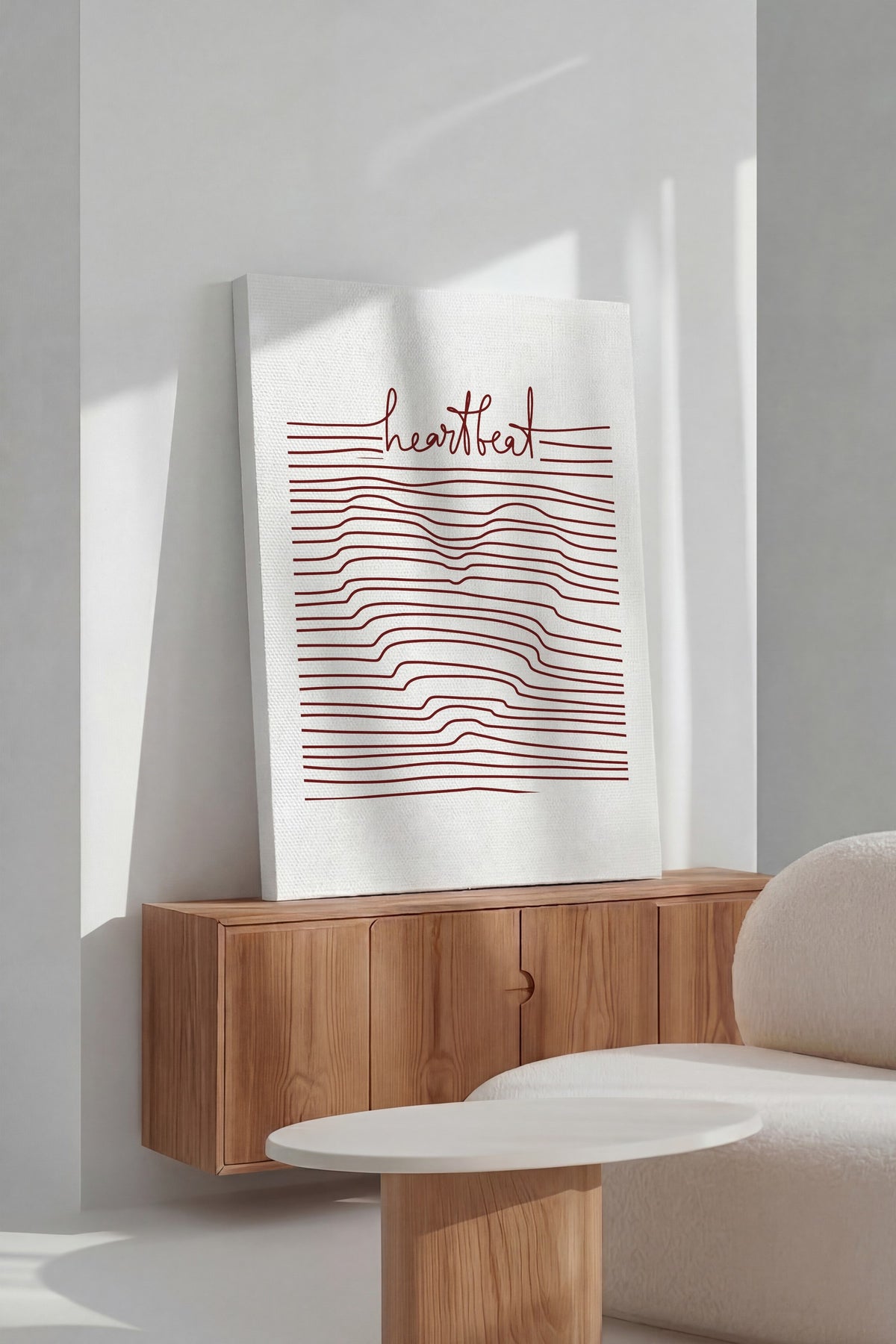 heartbeat Maximalist Kanvas Tablo